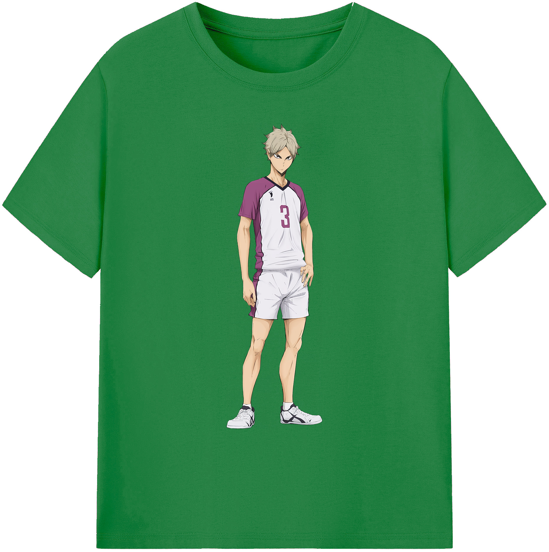 （画像用） ハイキュー!! Haikyu!! 綿100％ メンズ半袖Tシャツ｜肌触りやわらか＆通気性