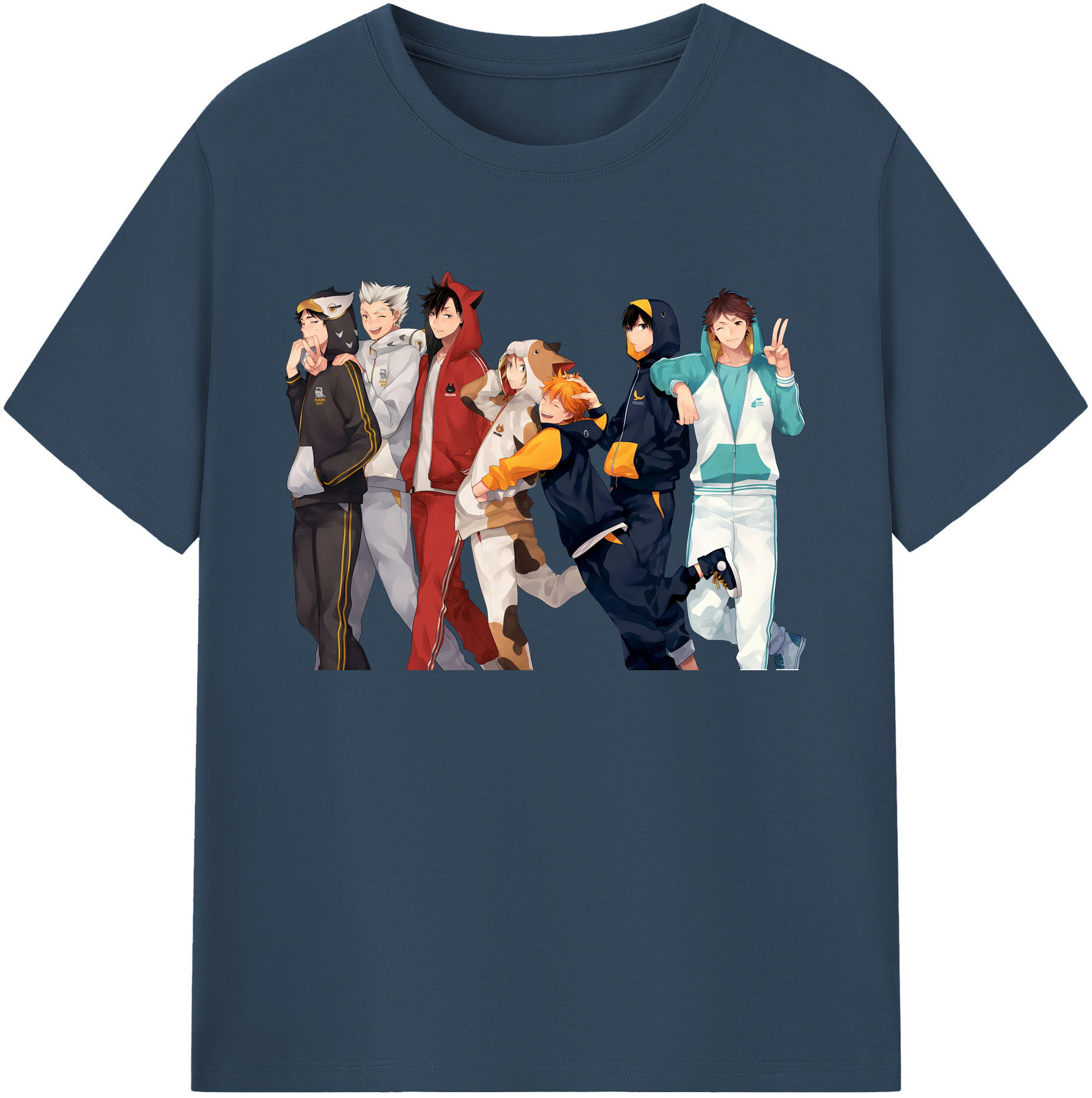 （画像用） ハイキュー!! Haikyu!! 綿100％ メンズ半袖Tシャツ｜肌触りやわらか＆通気性