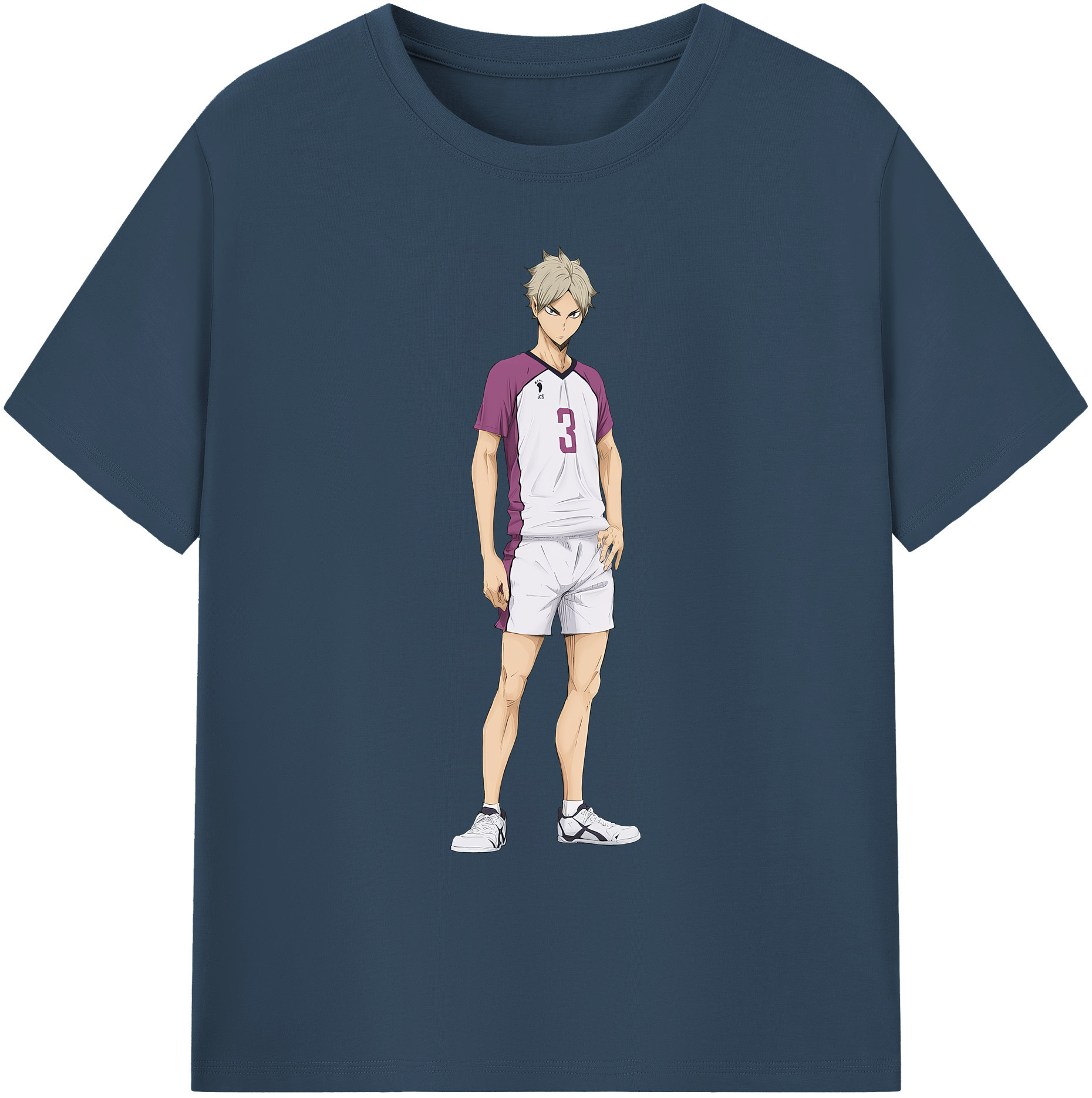 （画像用） ハイキュー!! Haikyu!! 綿100％ メンズ半袖Tシャツ｜肌触りやわらか＆通気性
