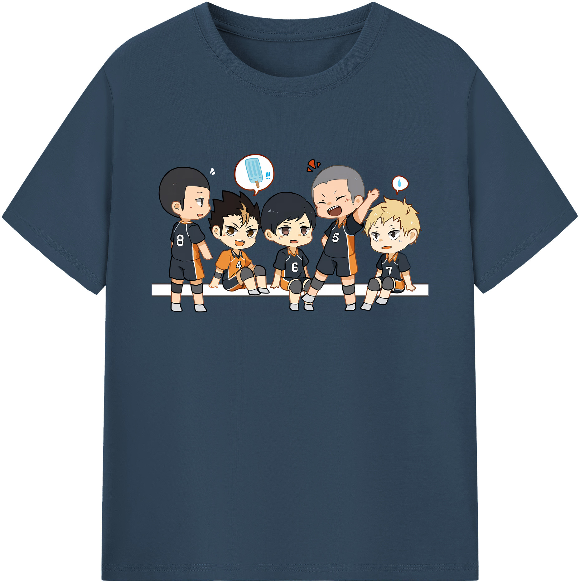 （画像用） ハイキュー!! Haikyu!! 綿100％ メンズ半袖Tシャツ｜肌触りやわらか＆通気性