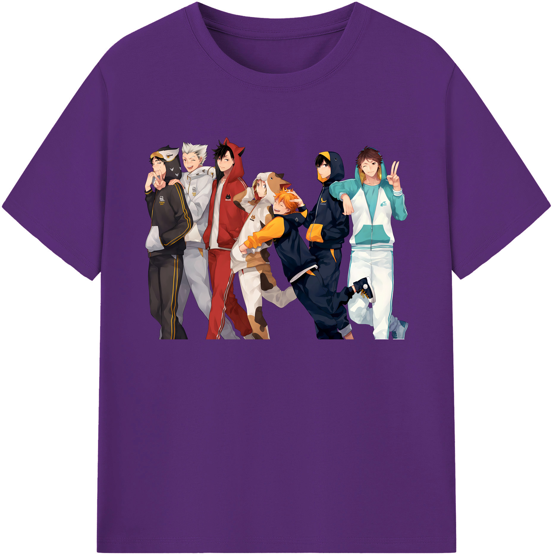 （画像用） ハイキュー!! Haikyu!! 綿100％ メンズ半袖Tシャツ｜肌触りやわらか＆通気性