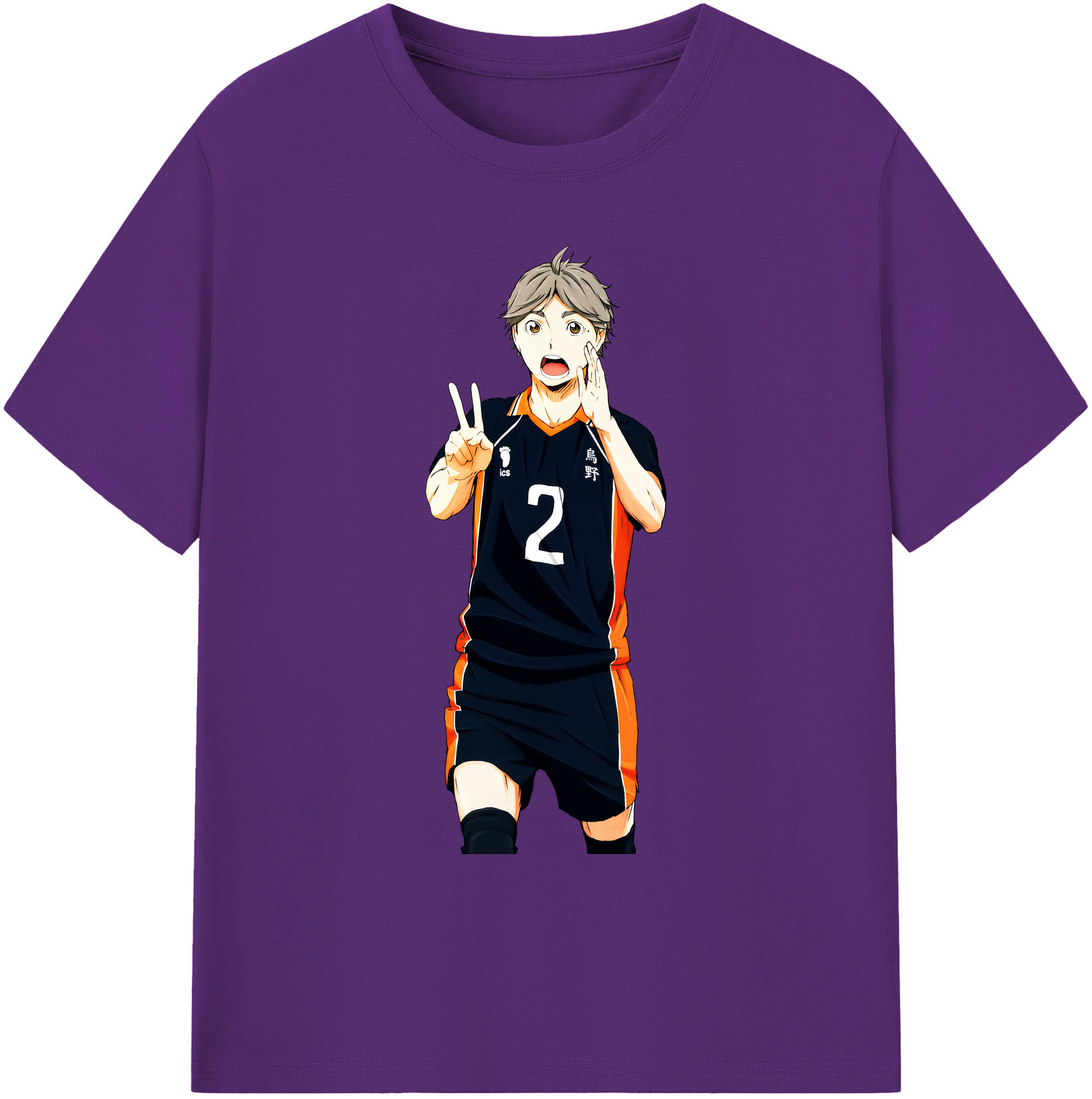（画像用） ハイキュー!! Haikyu!! 綿100％ メンズ半袖Tシャツ｜肌触りやわらか＆通気性