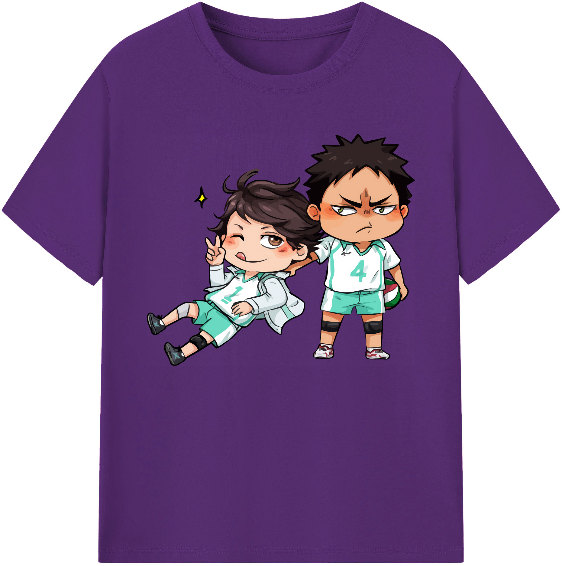 （画像用） ハイキュー!! Haikyu!! 綿100％ メンズ半袖Tシャツ｜肌触りやわらか＆通気性