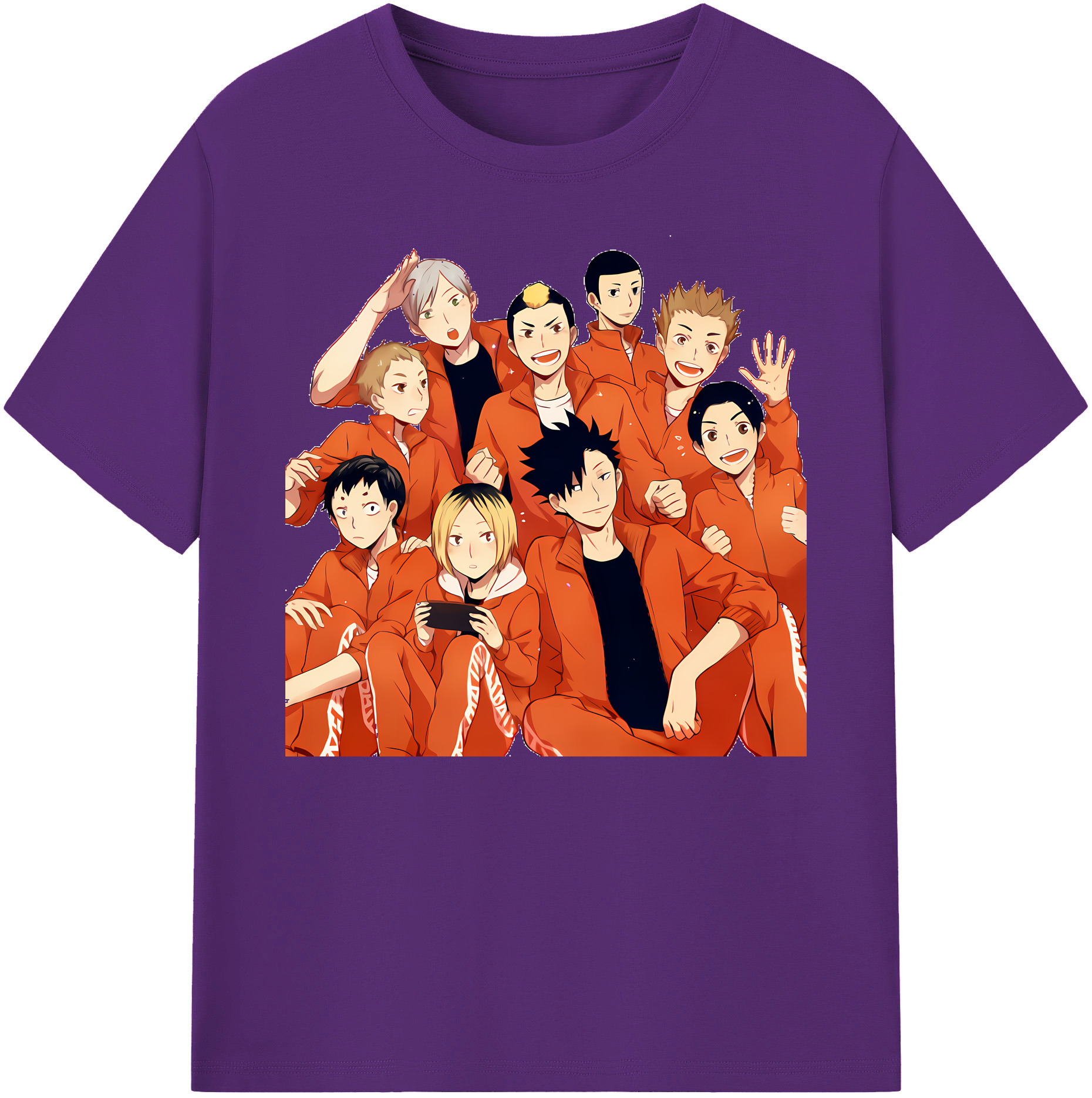 （画像用） ハイキュー!! Haikyu!! 綿100％ メンズ半袖Tシャツ｜肌触りやわらか＆通気性