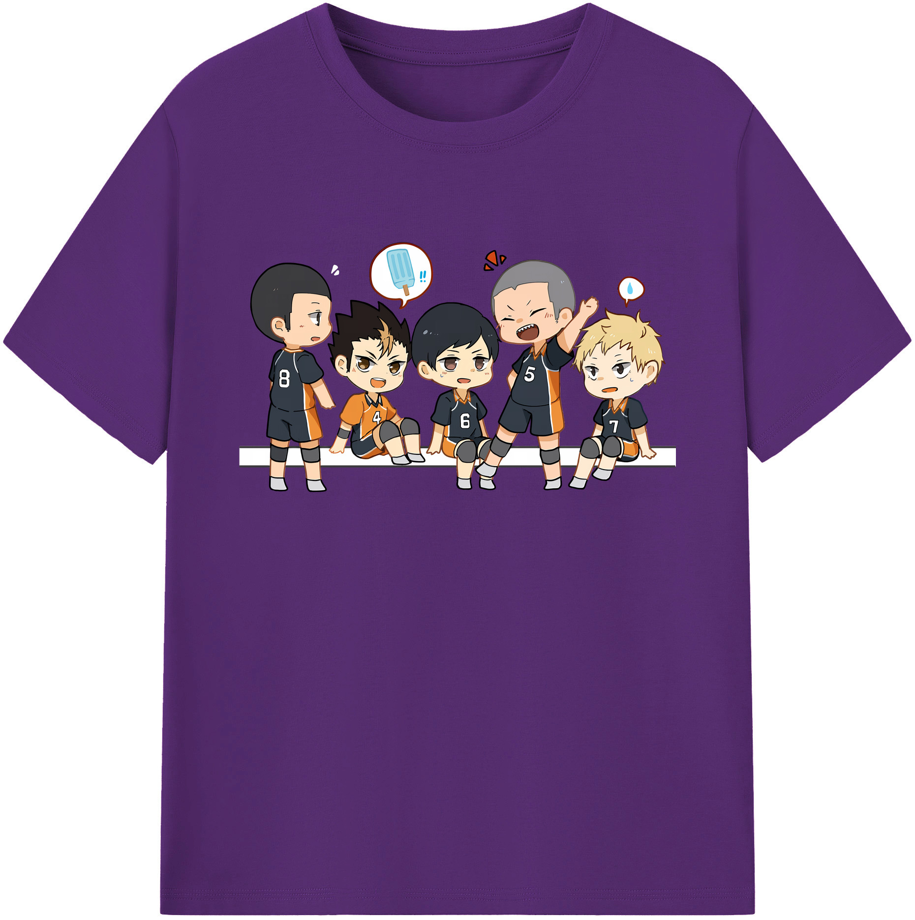 （画像用） ハイキュー!! Haikyu!! 綿100％ メンズ半袖Tシャツ｜肌触りやわらか＆通気性