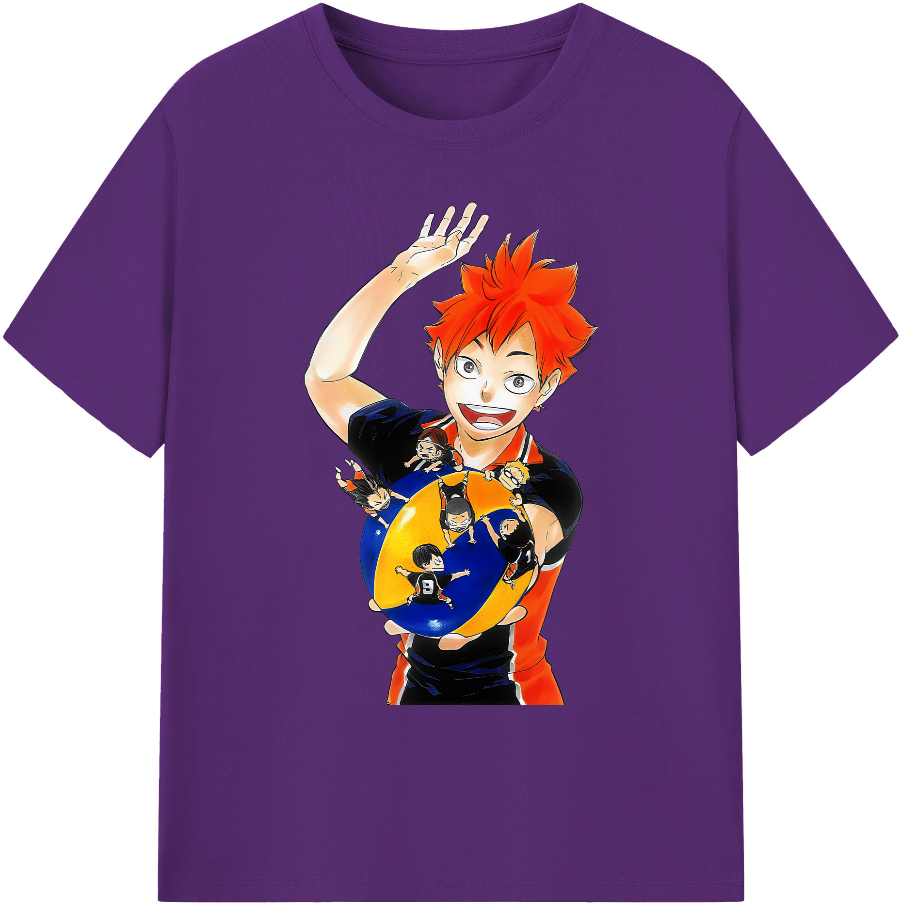（画像用） ハイキュー!! Haikyu!! 綿100％ メンズ半袖Tシャツ｜肌触りやわらか＆通気性