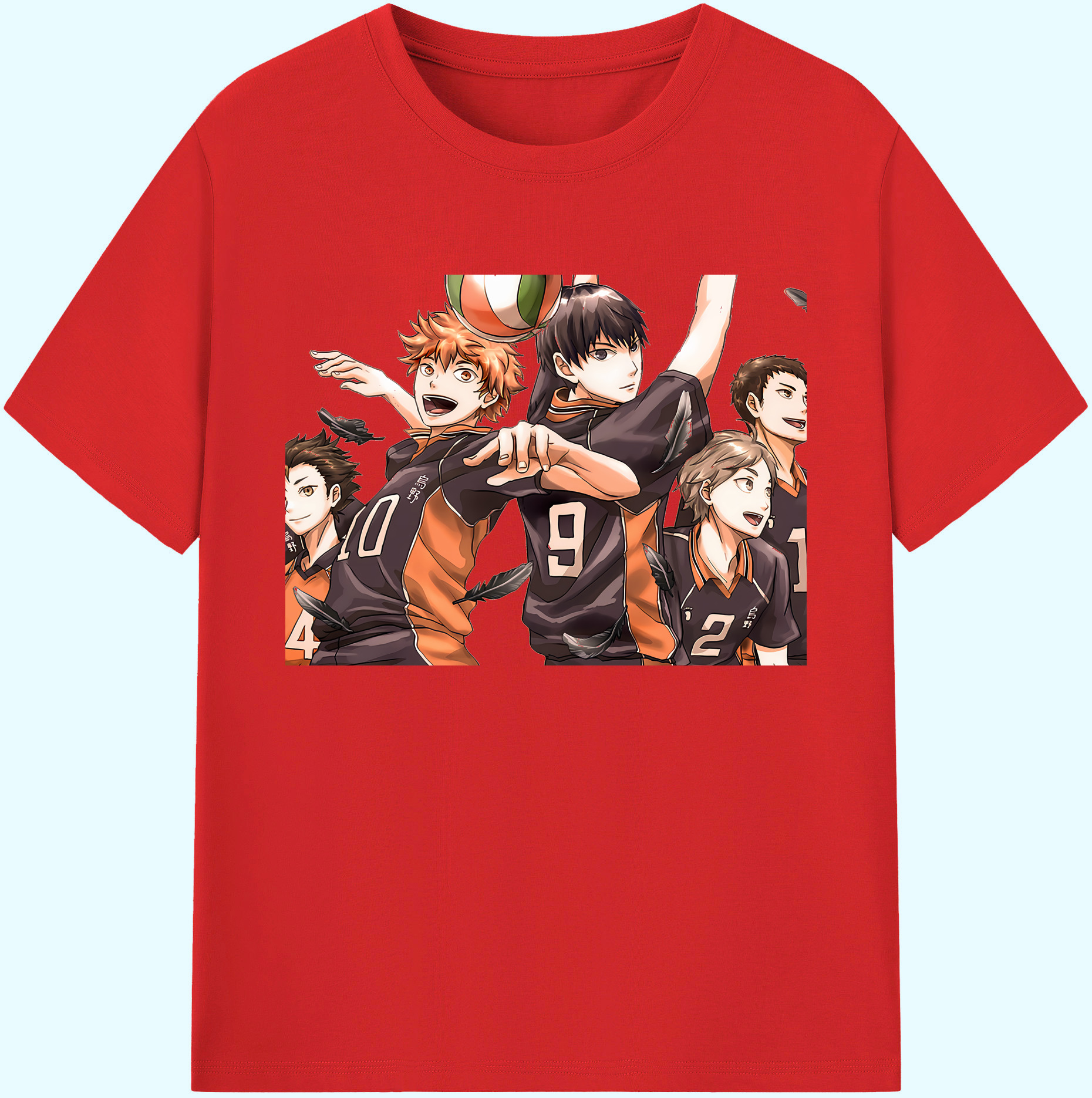（画像用） ハイキュー!! Haikyu!! 綿100％ メンズ半袖Tシャツ｜肌触りやわらか＆通気性