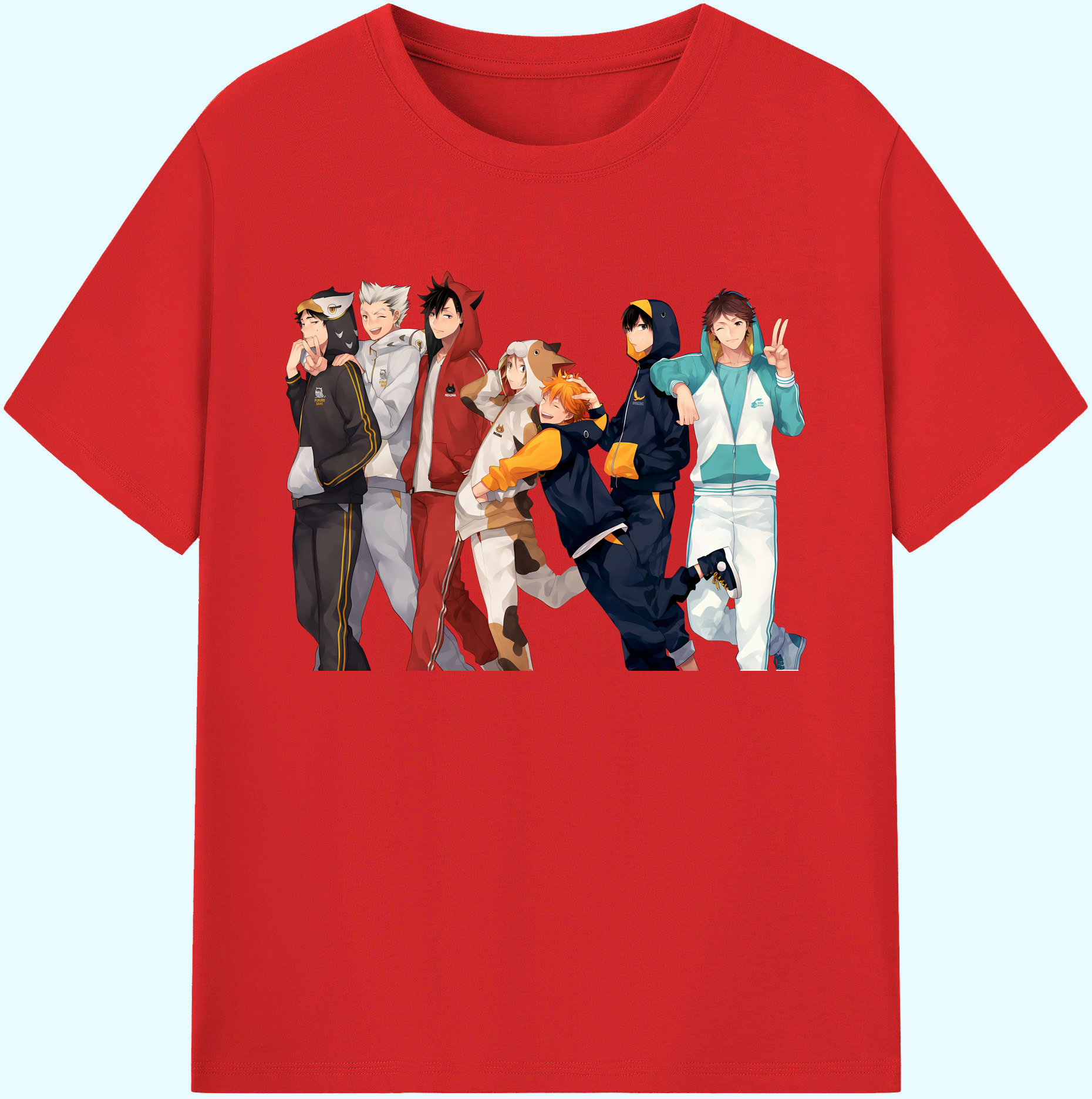 （画像用） ハイキュー!! Haikyu!! 綿100％ メンズ半袖Tシャツ｜肌触りやわらか＆通気性