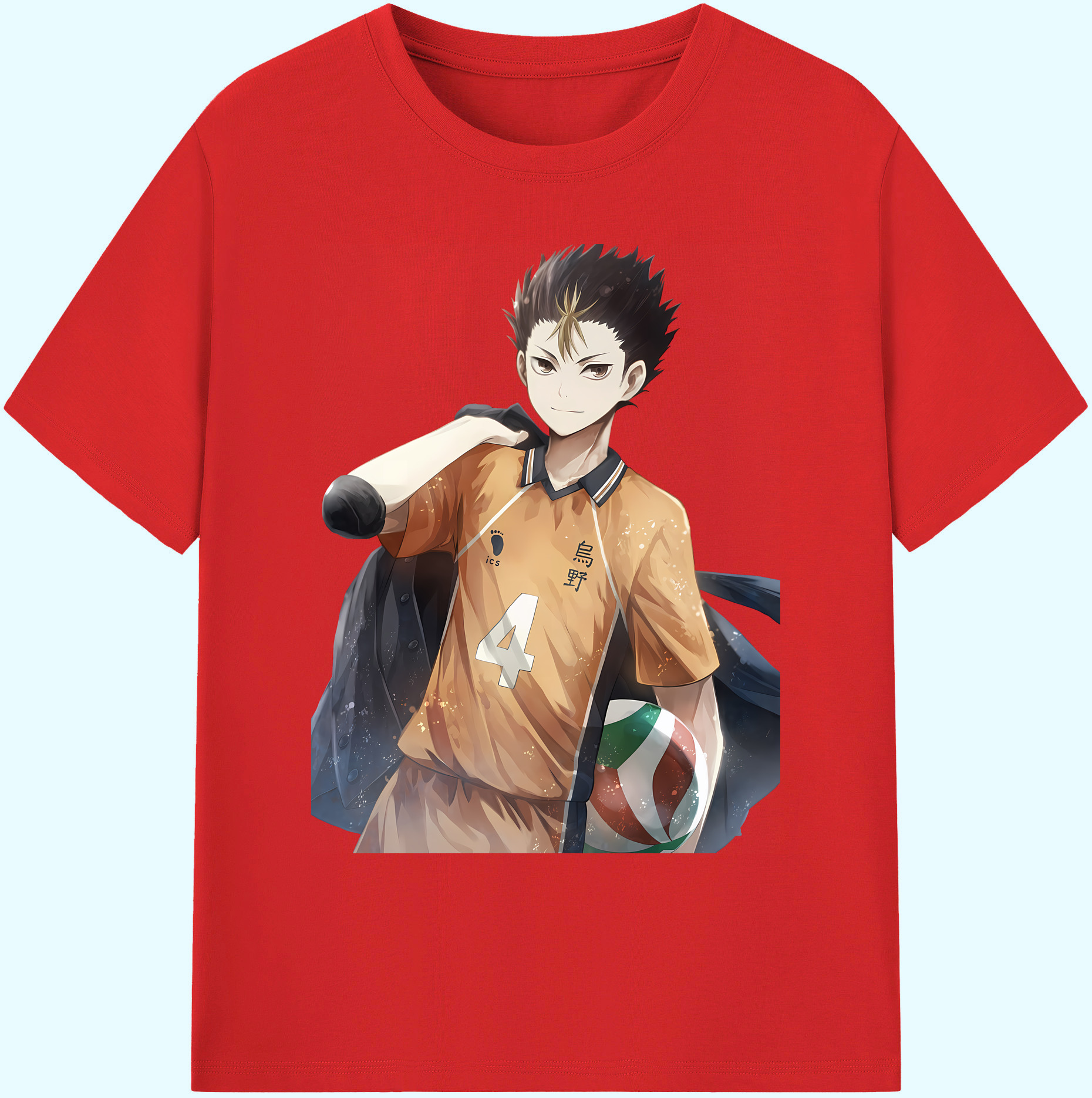 （画像用） ハイキュー!! Haikyu!! 綿100％ メンズ半袖Tシャツ｜肌触りやわらか＆通気性