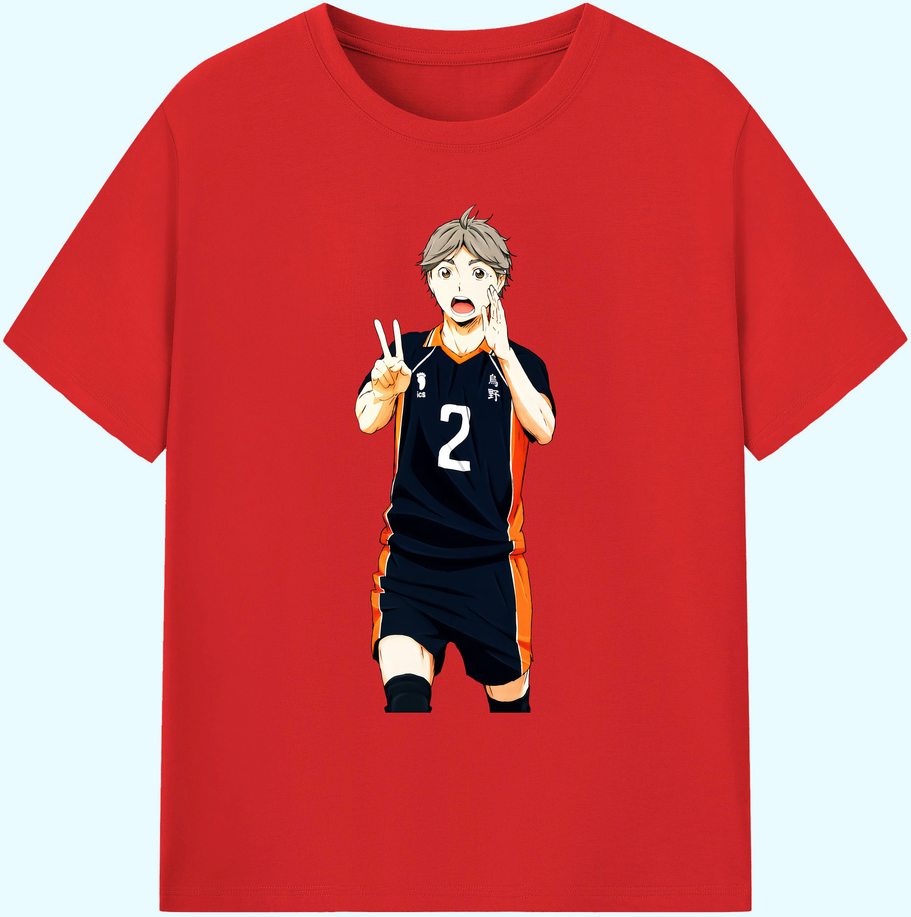 （画像用） ハイキュー!! Haikyu!! 綿100％ メンズ半袖Tシャツ｜肌触りやわらか＆通気性