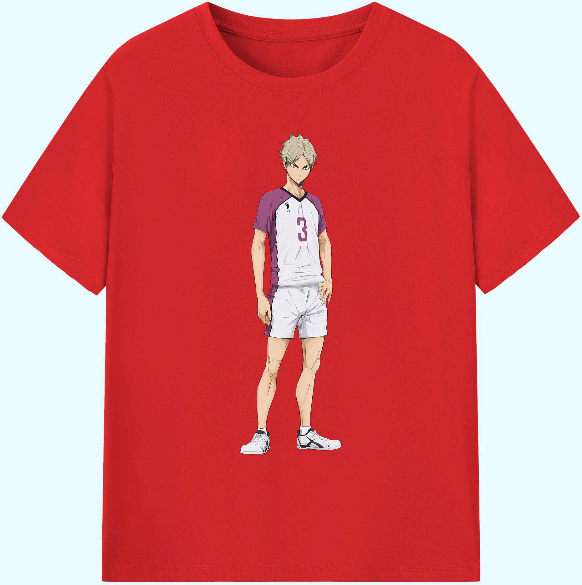 （画像用） ハイキュー!! Haikyu!! 綿100％ メンズ半袖Tシャツ｜肌触りやわらか＆通気性