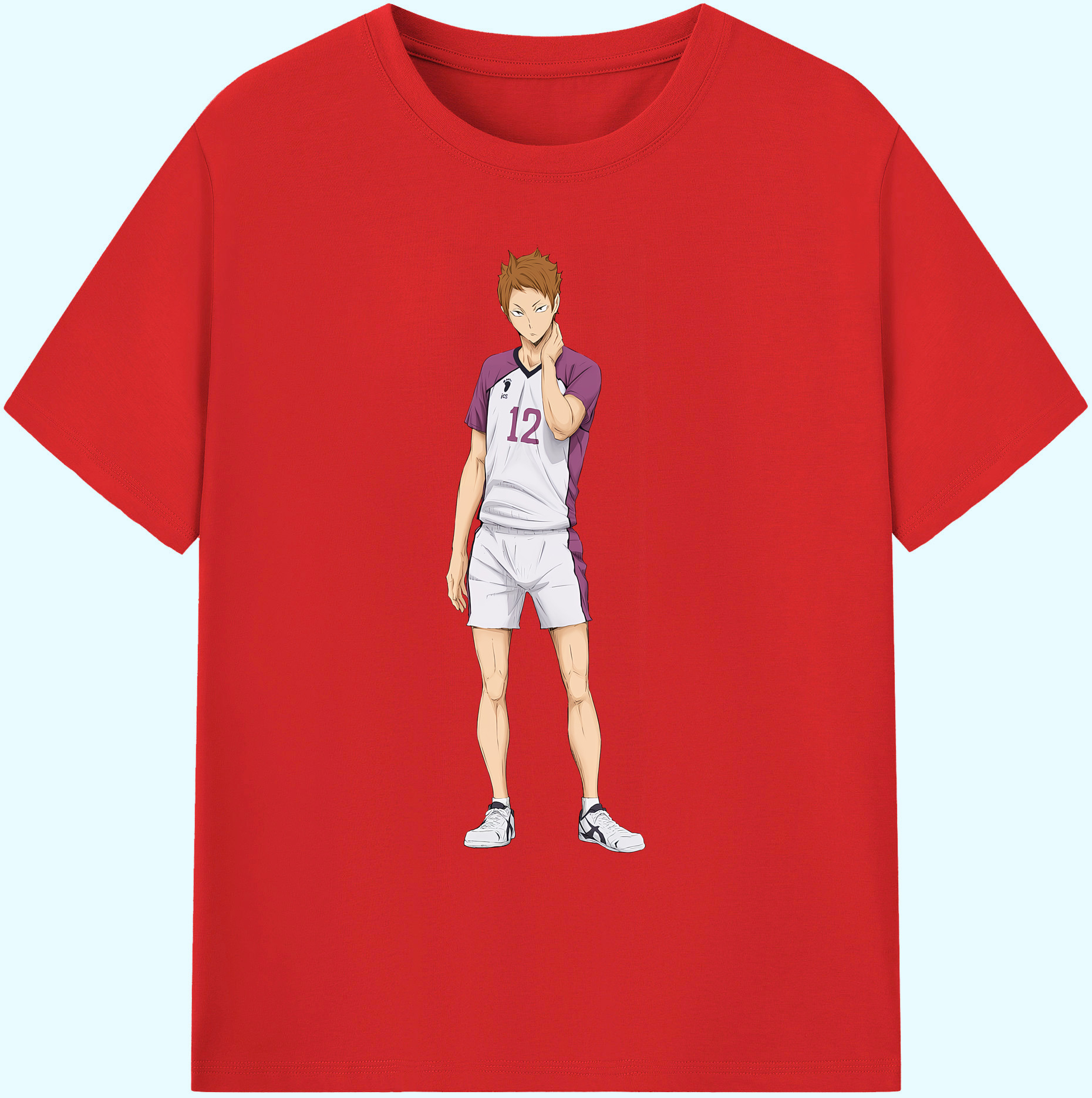 （画像用） ハイキュー!! Haikyu!! 綿100％ メンズ半袖Tシャツ｜肌触りやわらか＆通気性