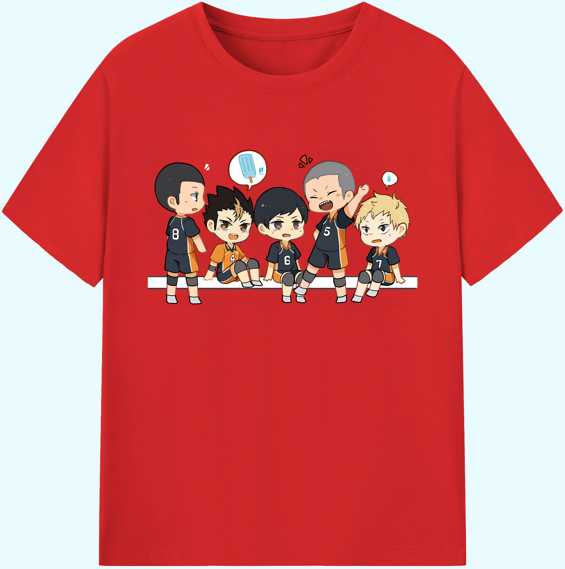 （画像用） ハイキュー!! Haikyu!! 綿100％ メンズ半袖Tシャツ｜肌触りやわらか＆通気性