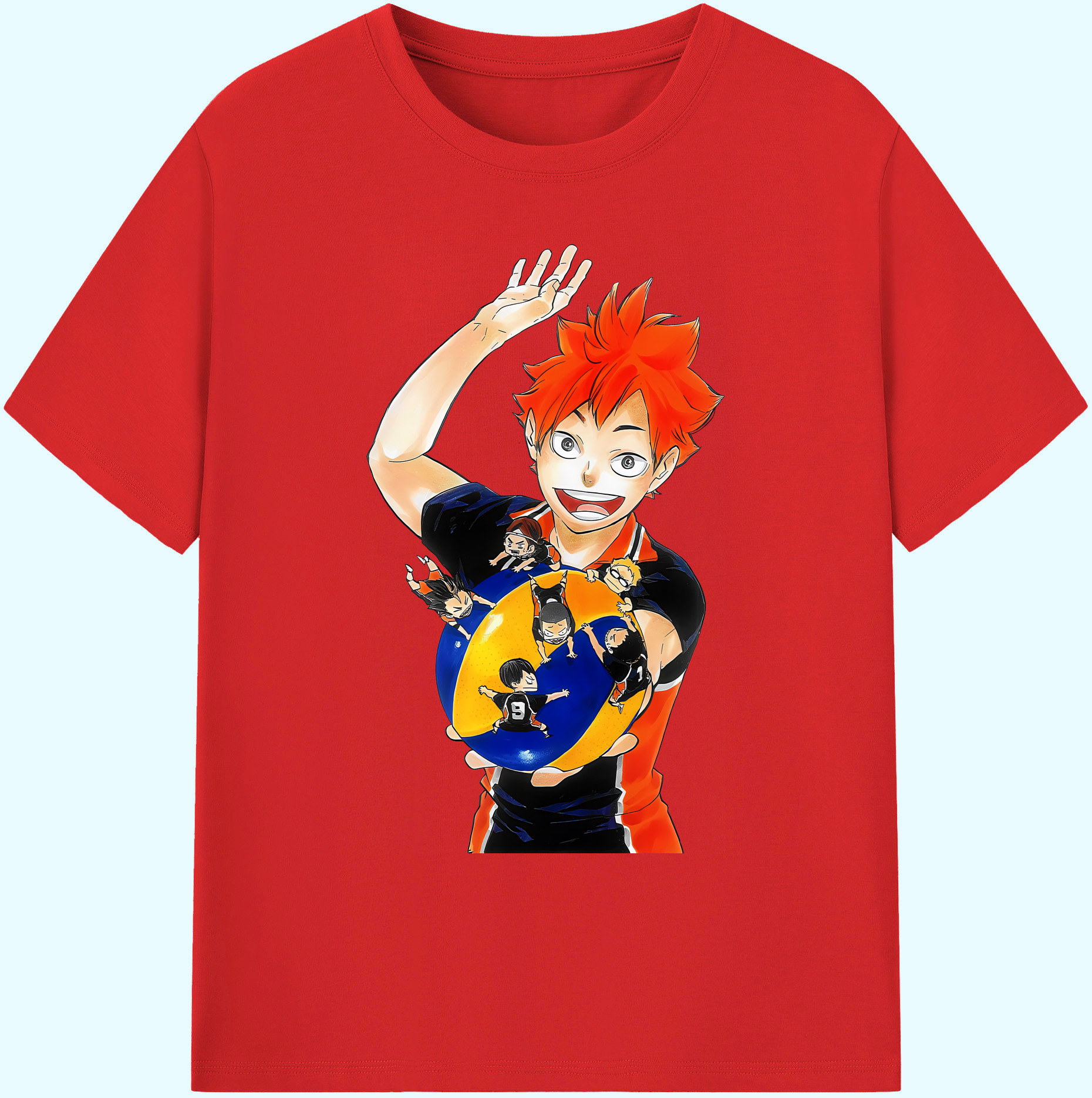（画像用） ハイキュー!! Haikyu!! 綿100％ メンズ半袖Tシャツ｜肌触りやわらか＆通気性