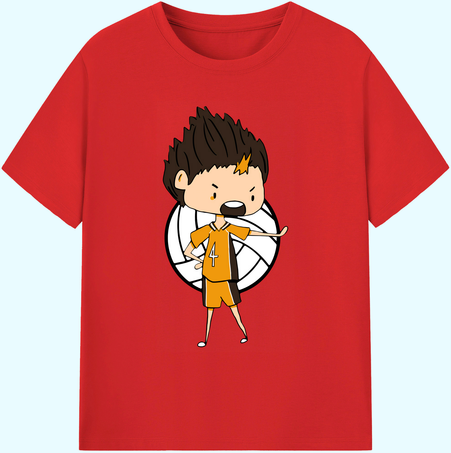 （画像用） ハイキュー!! Haikyu!! 綿100％ メンズ半袖Tシャツ｜肌触りやわらか＆通気性