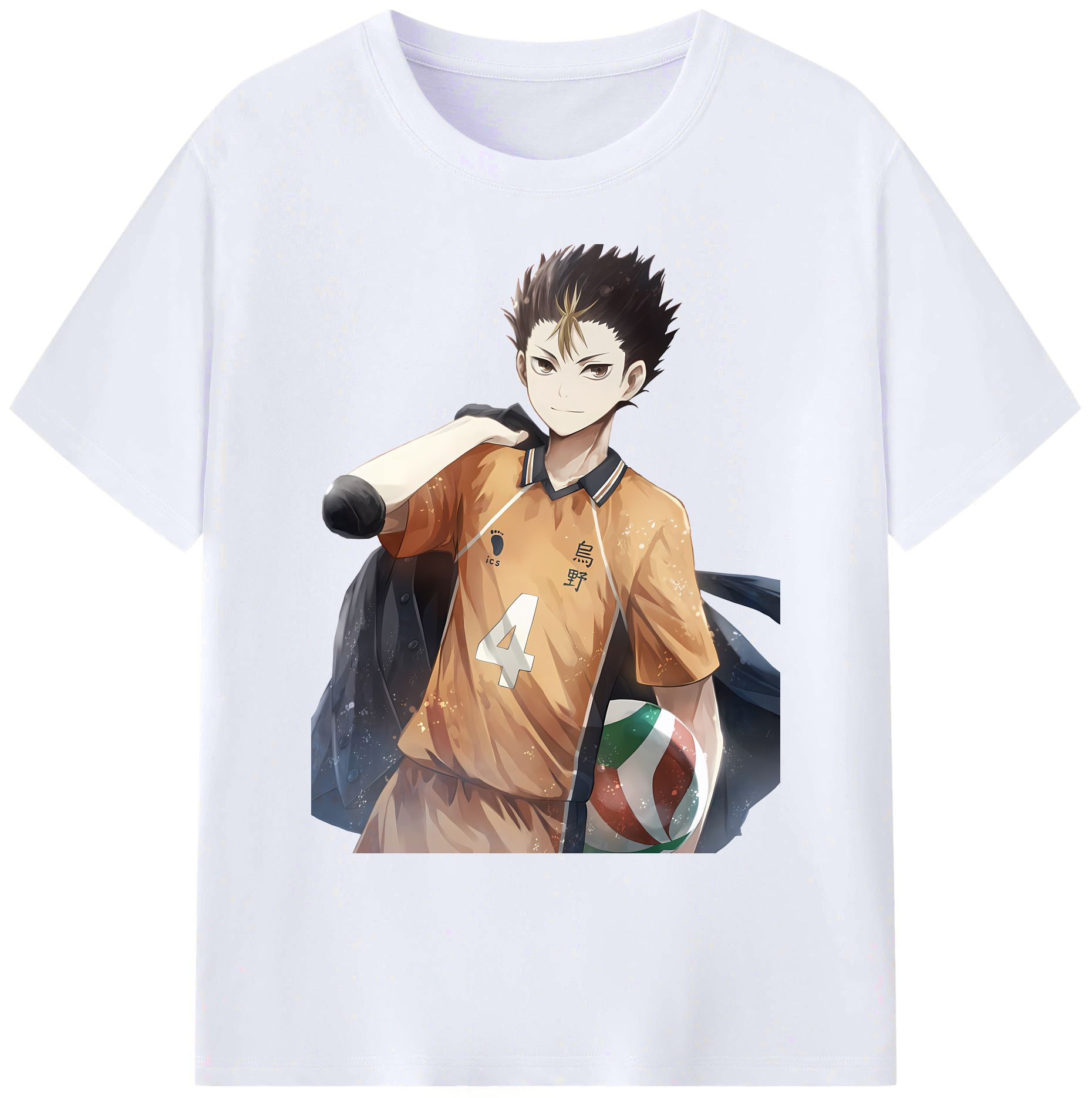 （画像用） ハイキュー!! Haikyu!! 綿100％ メンズ半袖Tシャツ｜肌触りやわらか＆通気性