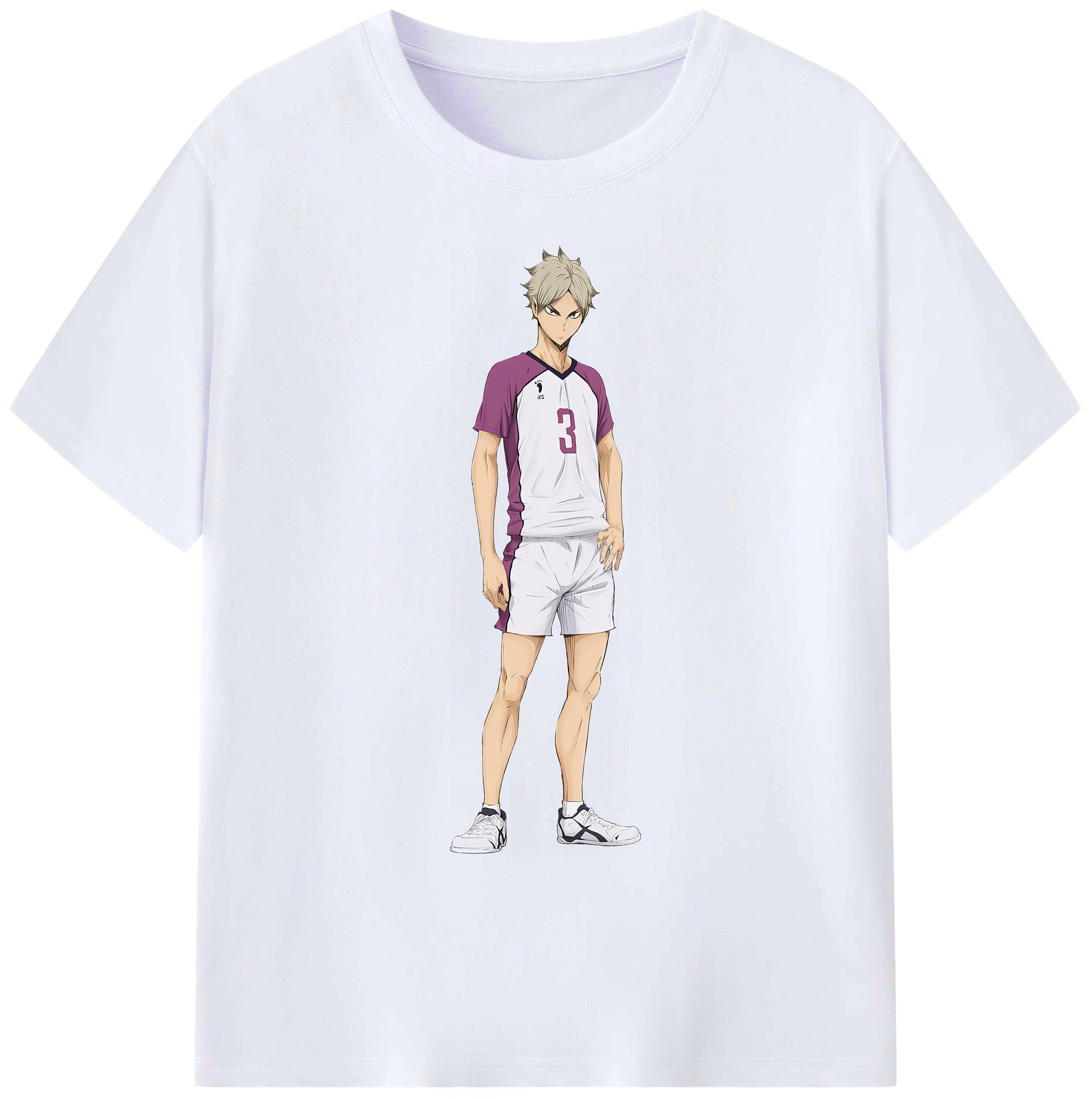 （画像用） ハイキュー!! Haikyu!! 綿100％ メンズ半袖Tシャツ｜肌触りやわらか＆通気性
