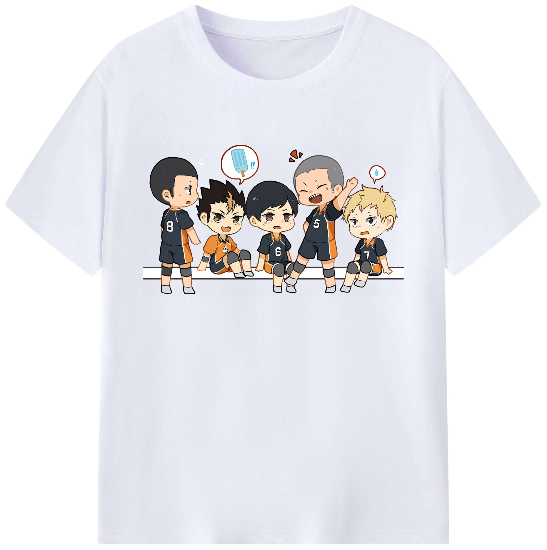 （画像用） ハイキュー!! Haikyu!! 綿100％ メンズ半袖Tシャツ｜肌触りやわらか＆通気性