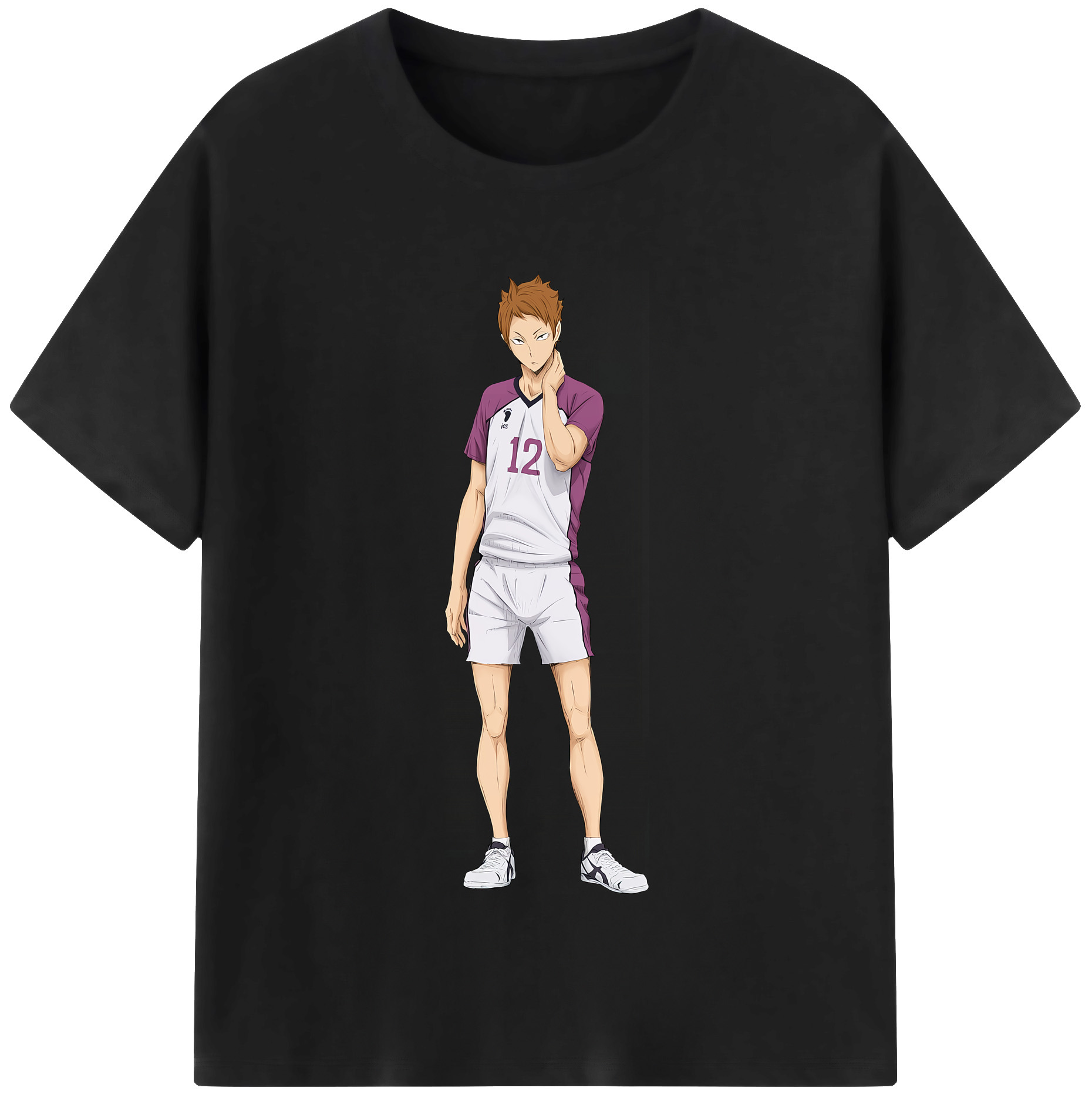 （画像用） ハイキュー!! Haikyu!! レディースカジュアルプリントTシャツ（綿100％）