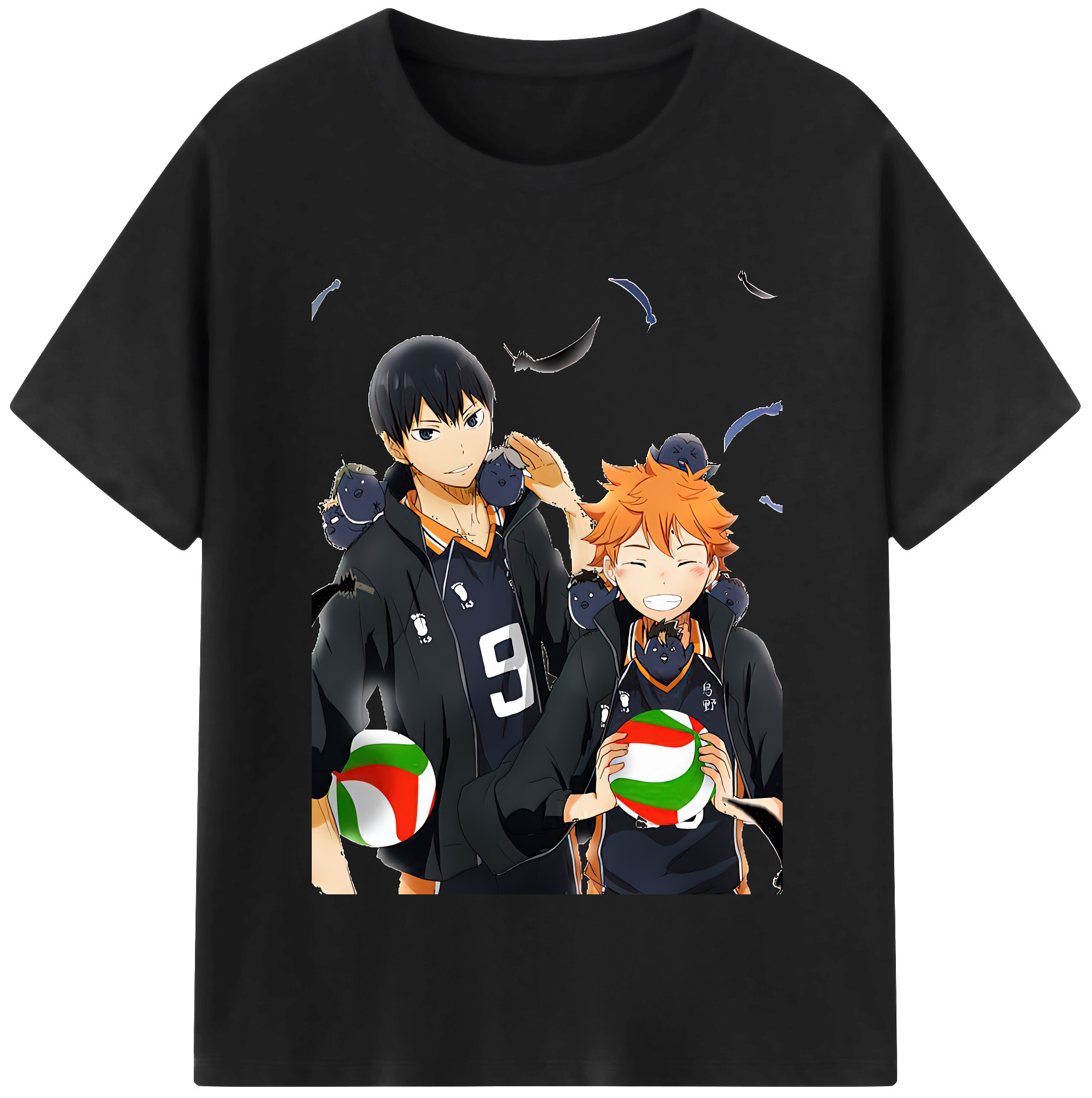 （画像用） ハイキュー!! Haikyu!! レディースカジュアルプリントTシャツ（綿100％）