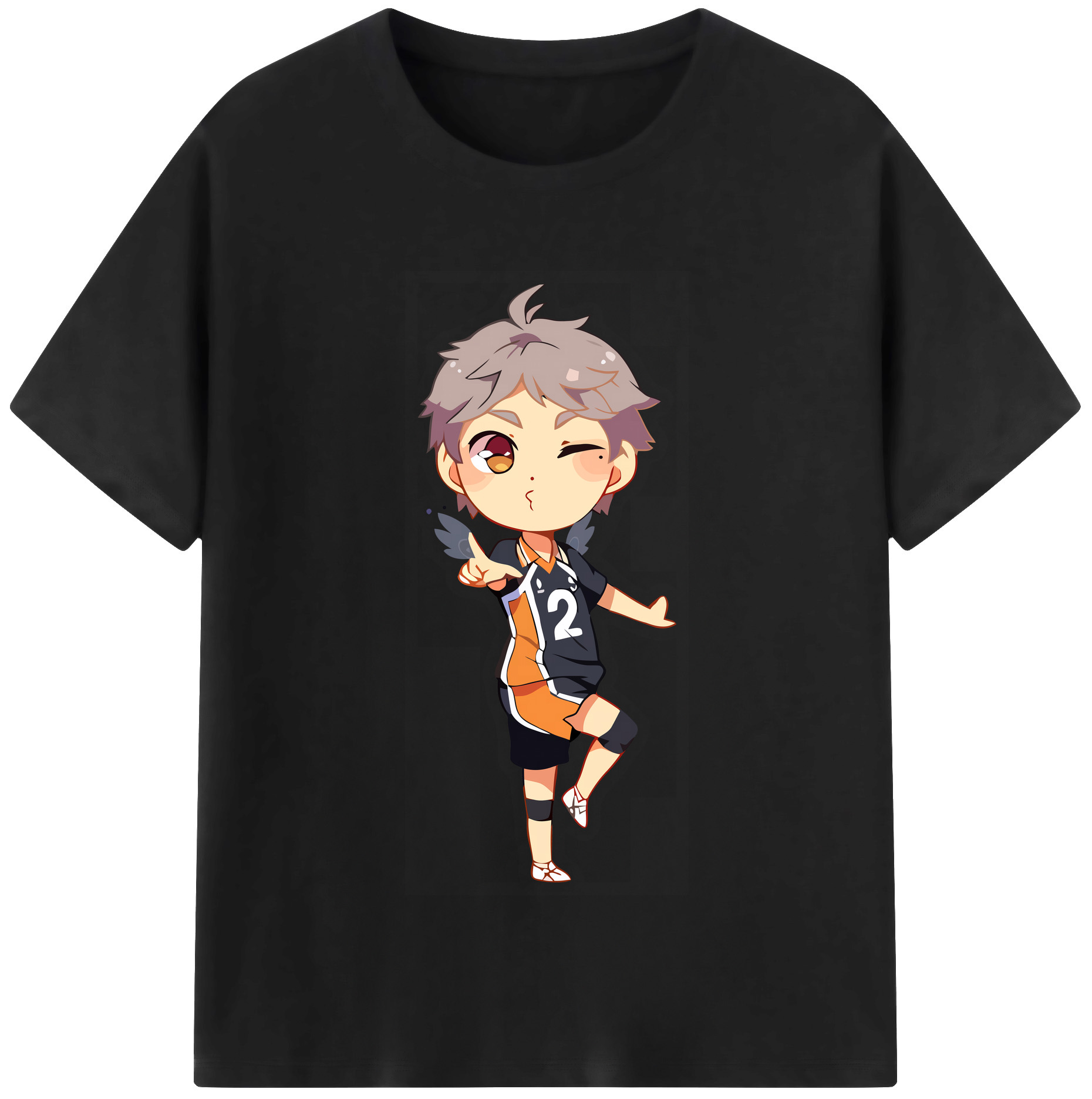 （画像用） ハイキュー!! Haikyu!! レディースカジュアルプリントTシャツ（綿100％）