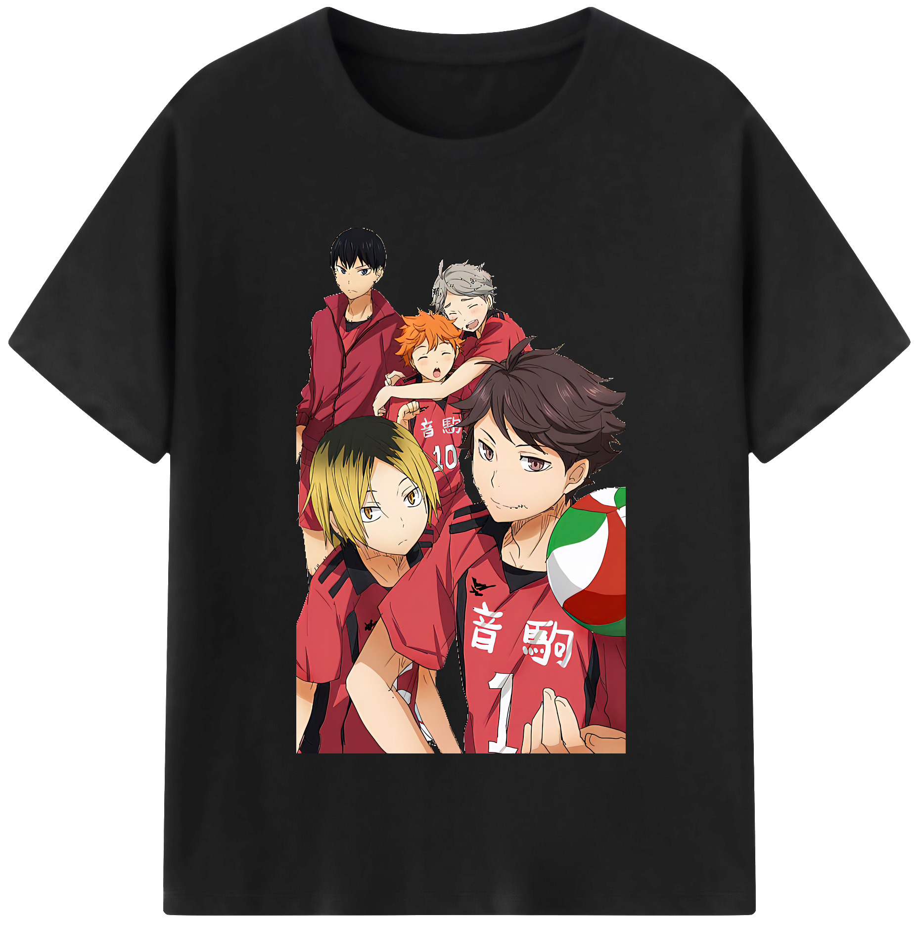 （画像用） ハイキュー!! Haikyu!! レディースカジュアルプリントTシャツ（綿100％）