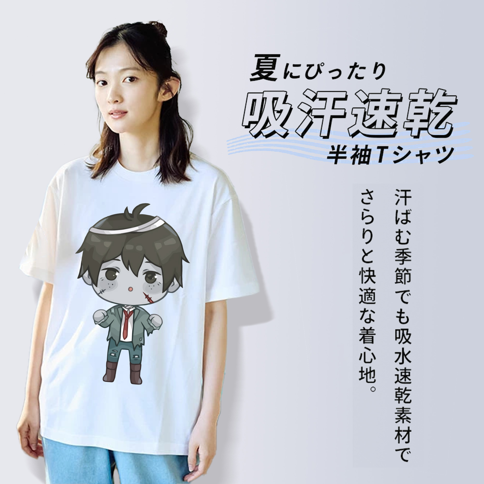 ハイキュー!! Haikyu!! レディースカジュアルプリントTシャツ（綿100％）