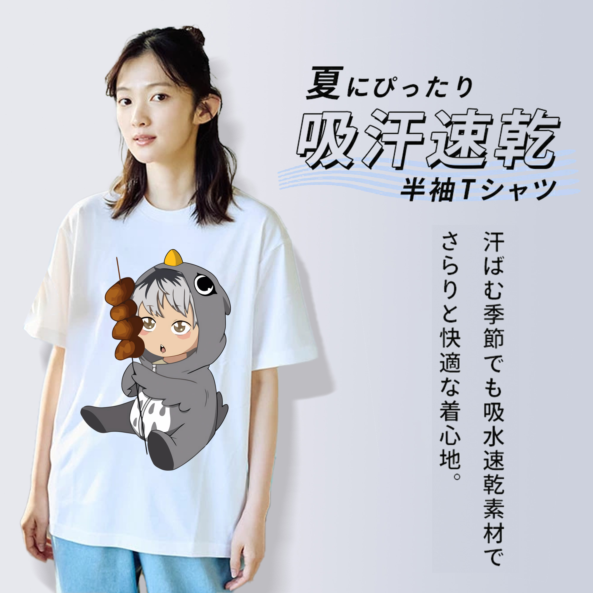 ハイキュー!! Haikyu!! レディースカジュアルプリントTシャツ（綿100％）