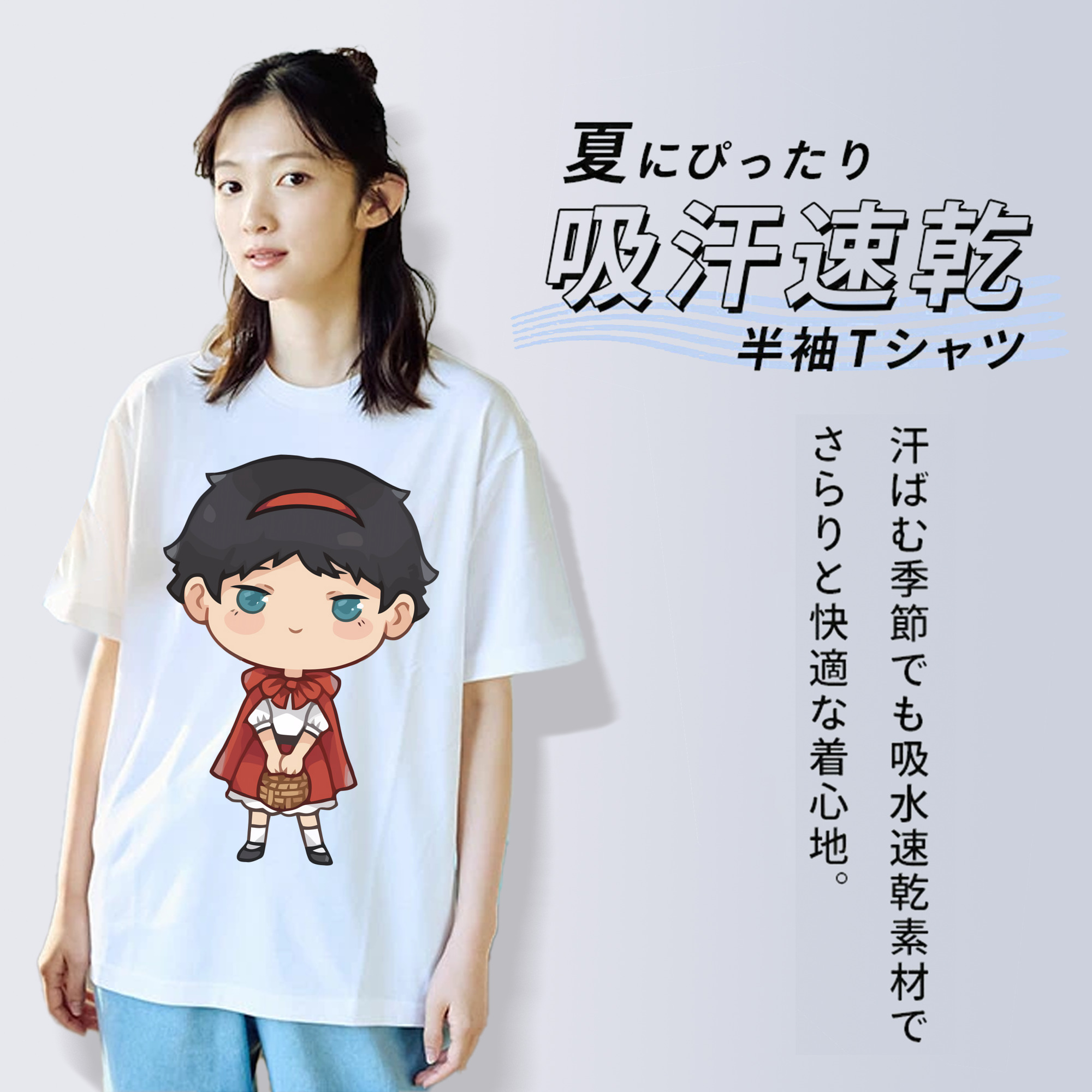 ハイキュー!! Haikyu!! レディースカジュアルプリントTシャツ（綿100％）