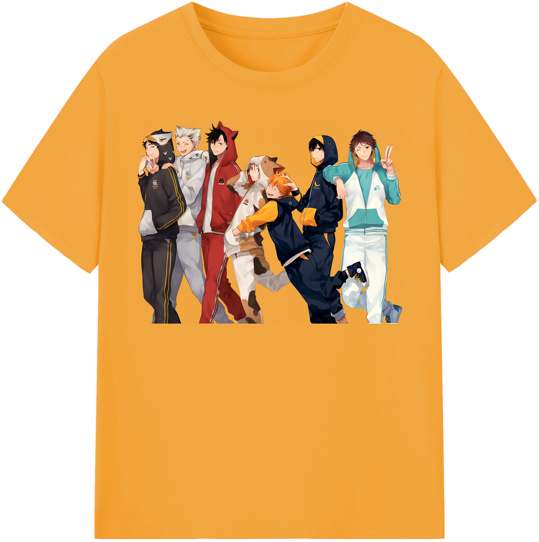 （画像用） ハイキュー!! Haikyu!! レディースカジュアルプリントTシャツ（綿100％）