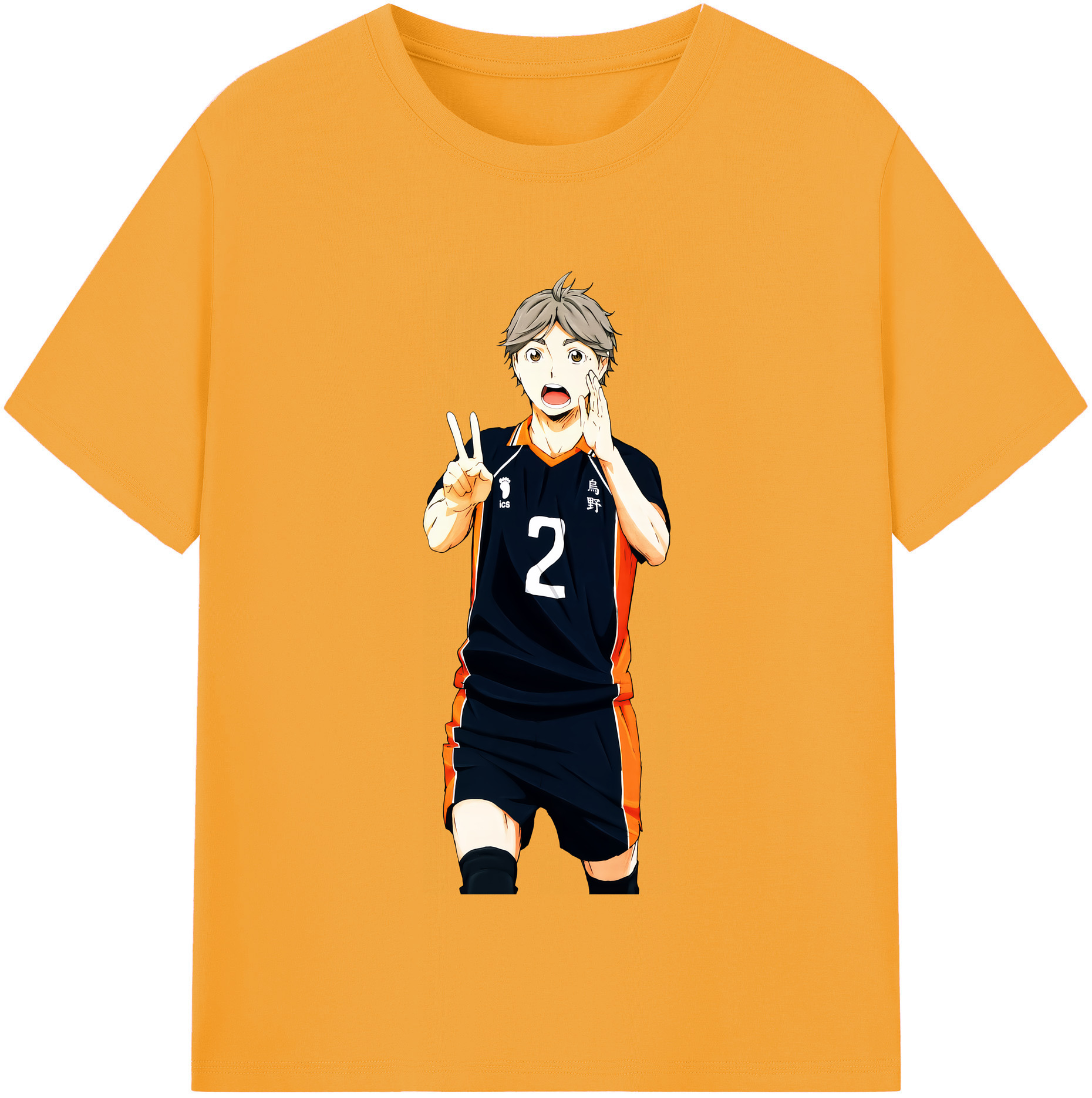 （画像用） ハイキュー!! Haikyu!! レディースカジュアルプリントTシャツ（綿100％）