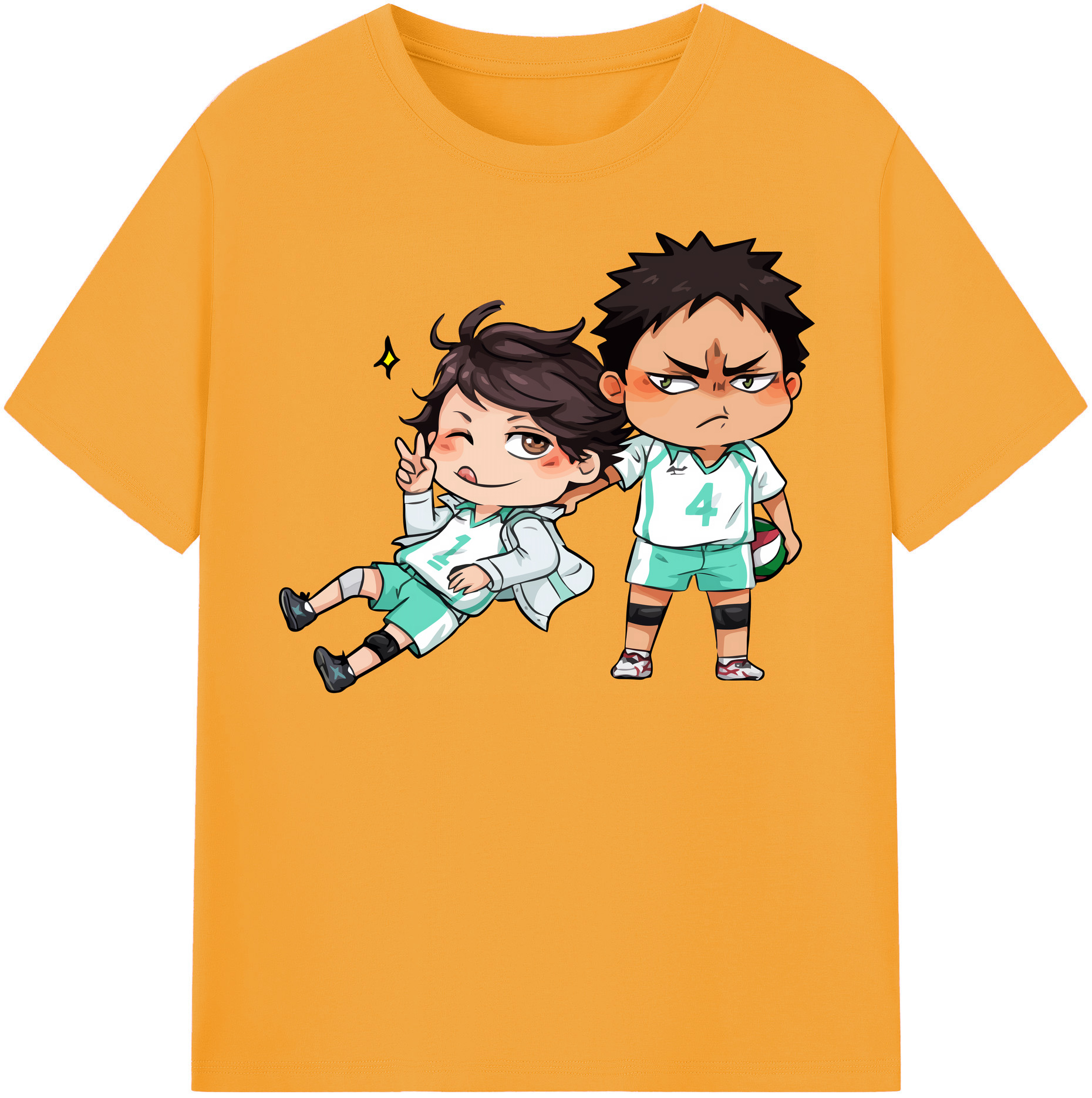 （画像用） ハイキュー!! Haikyu!! レディースカジュアルプリントTシャツ（綿100％）