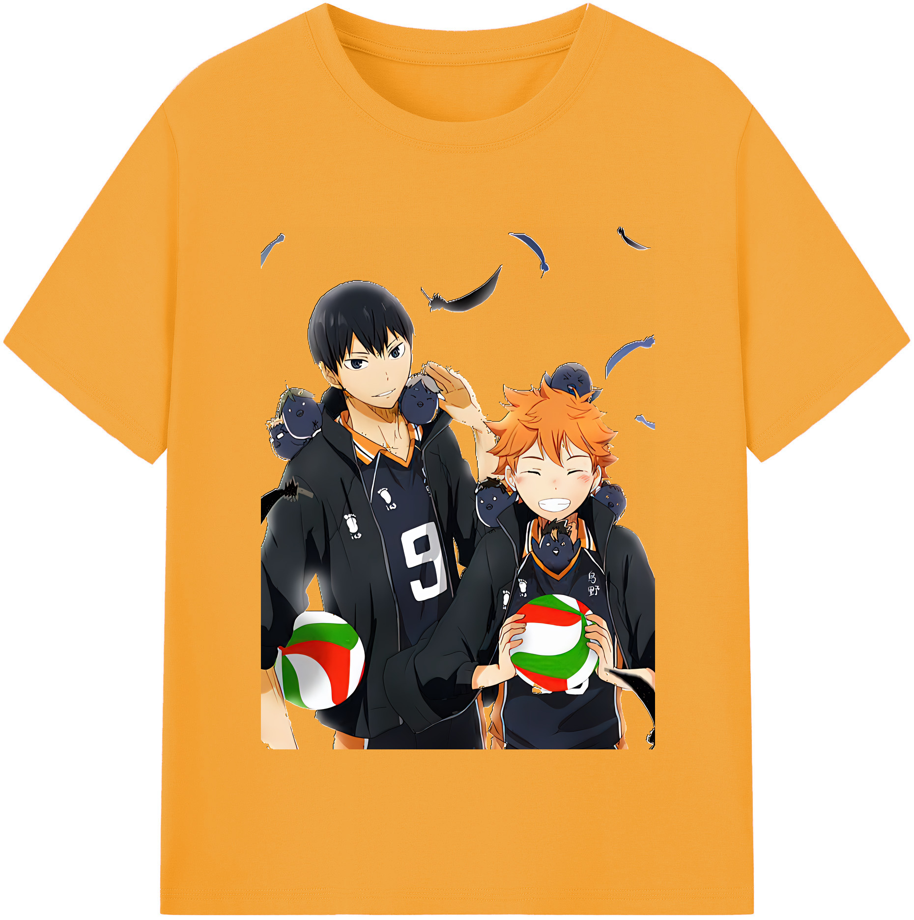 （画像用） ハイキュー!! Haikyu!! レディースカジュアルプリントTシャツ（綿100％）