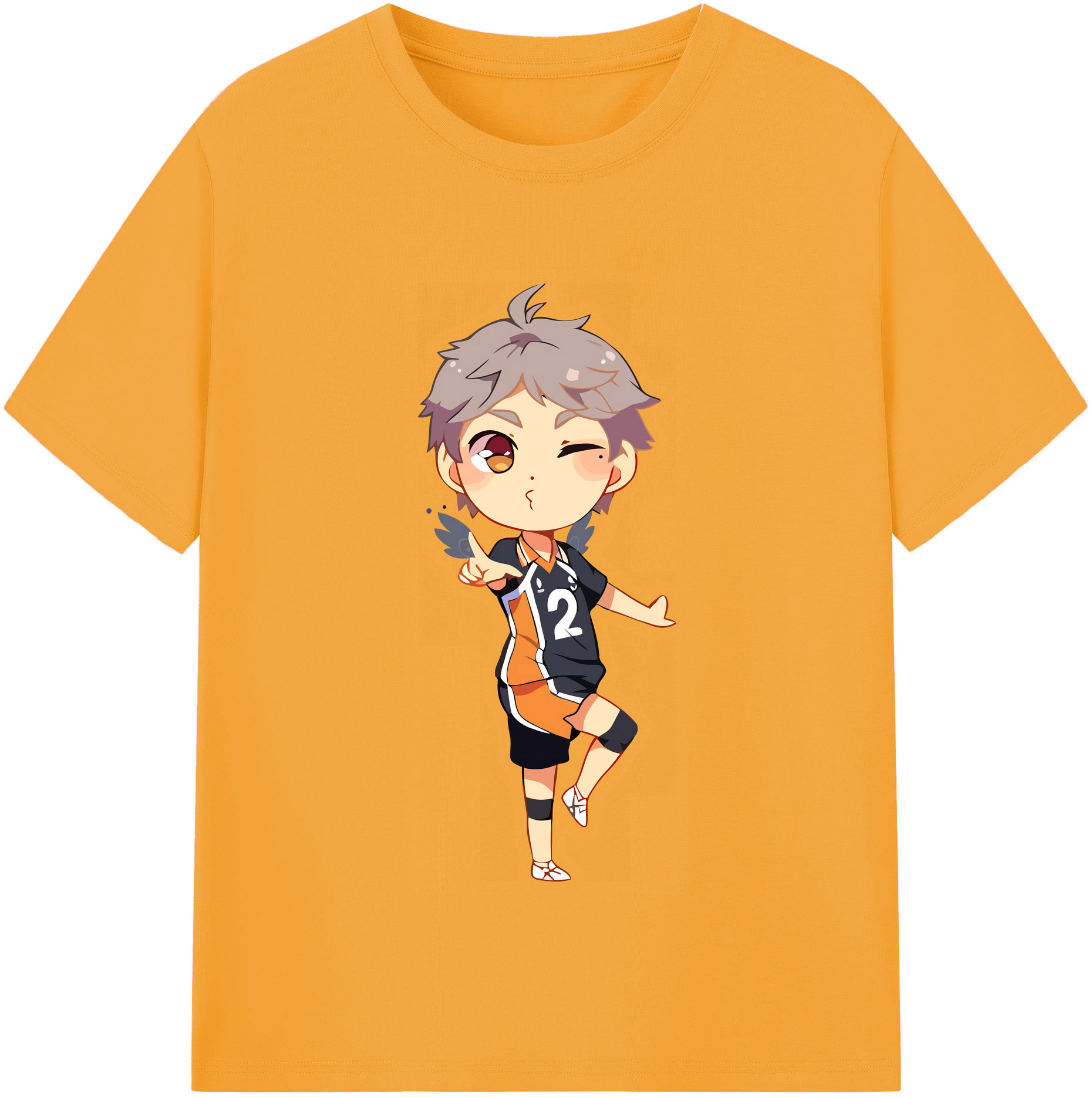 （画像用） ハイキュー!! Haikyu!! レディースカジュアルプリントTシャツ（綿100％）