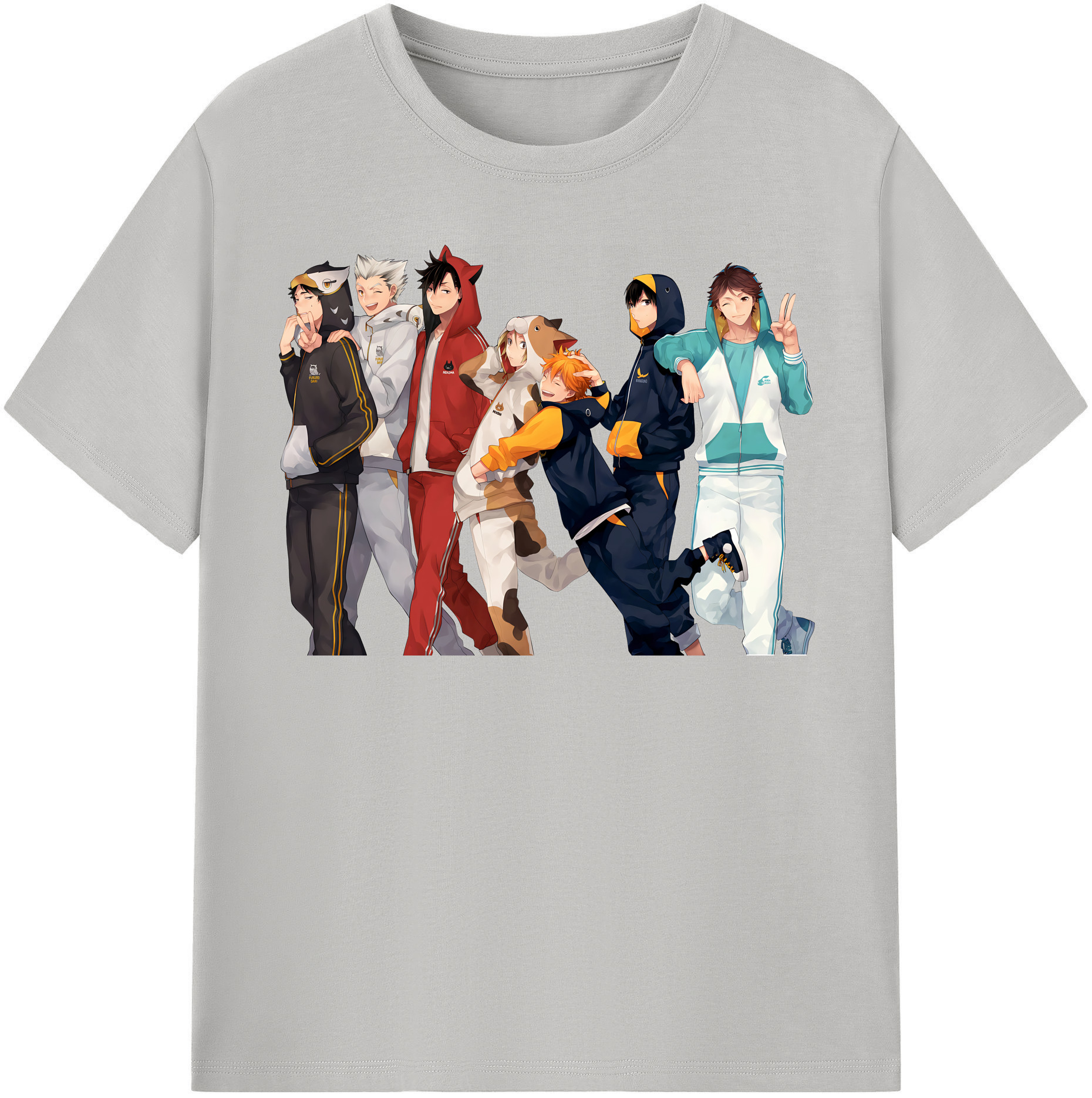 （画像用） ハイキュー!! Haikyu!! レディースカジュアルプリントTシャツ（綿100％）