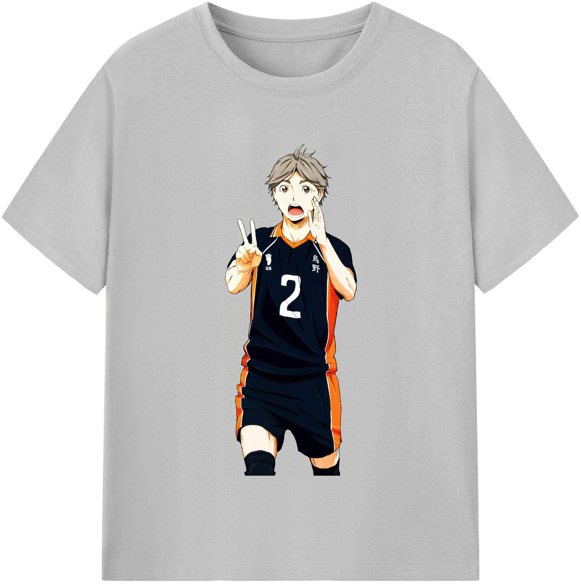 （画像用） ハイキュー!! Haikyu!! レディースカジュアルプリントTシャツ（綿100％）
