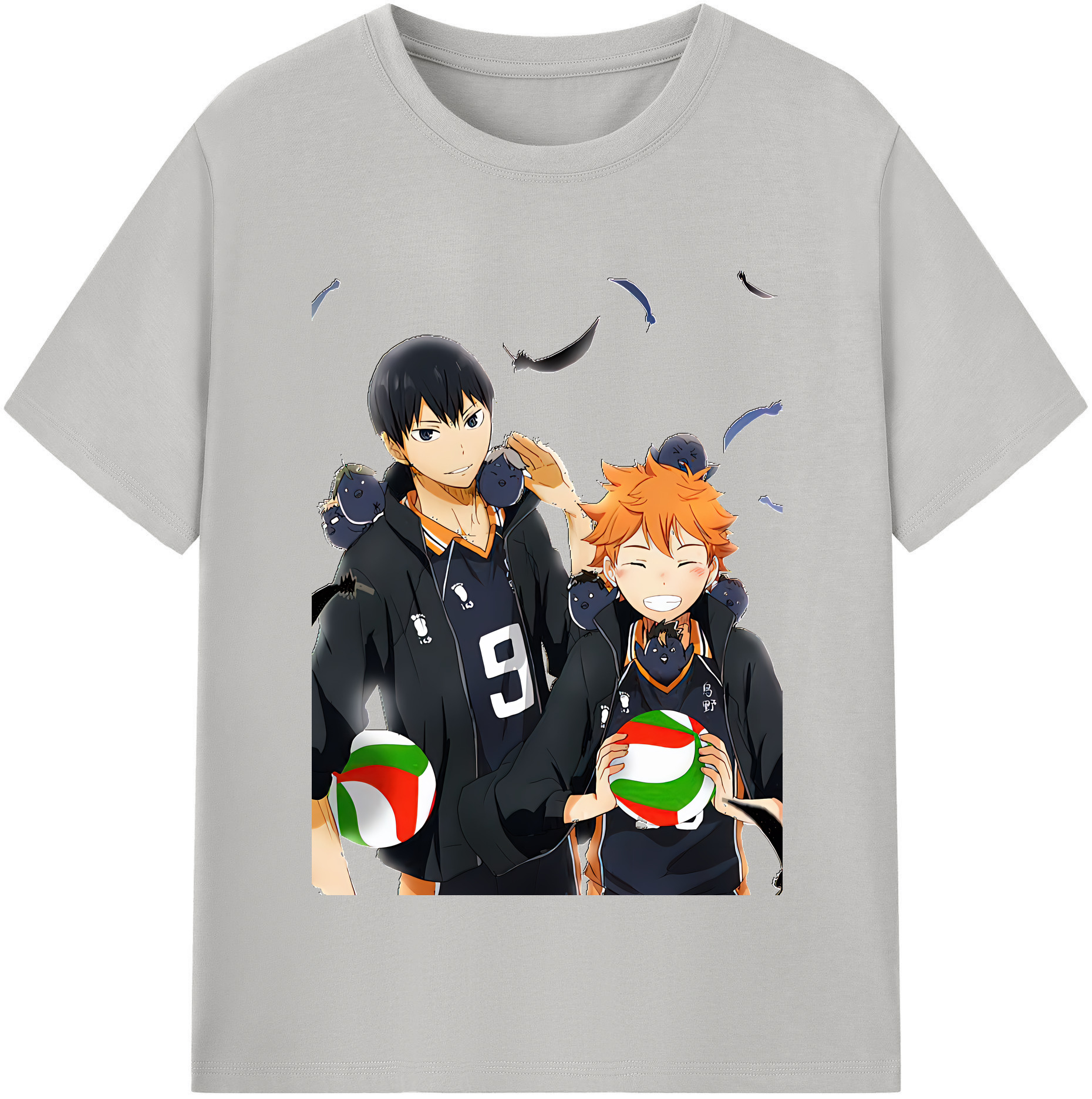 （画像用） ハイキュー!! Haikyu!! レディースカジュアルプリントTシャツ（綿100％）