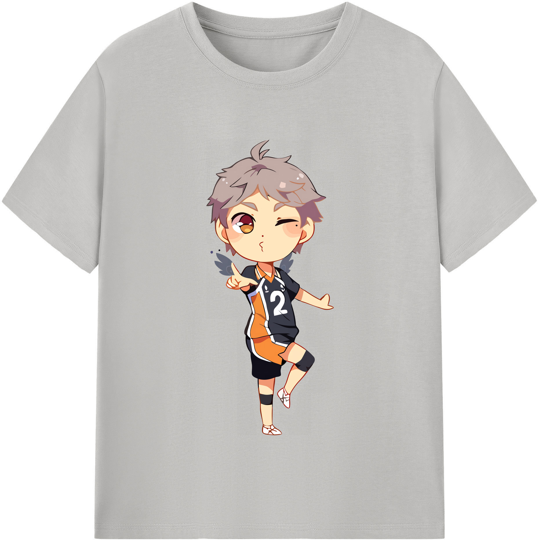 （画像用） ハイキュー!! Haikyu!! レディースカジュアルプリントTシャツ（綿100％）