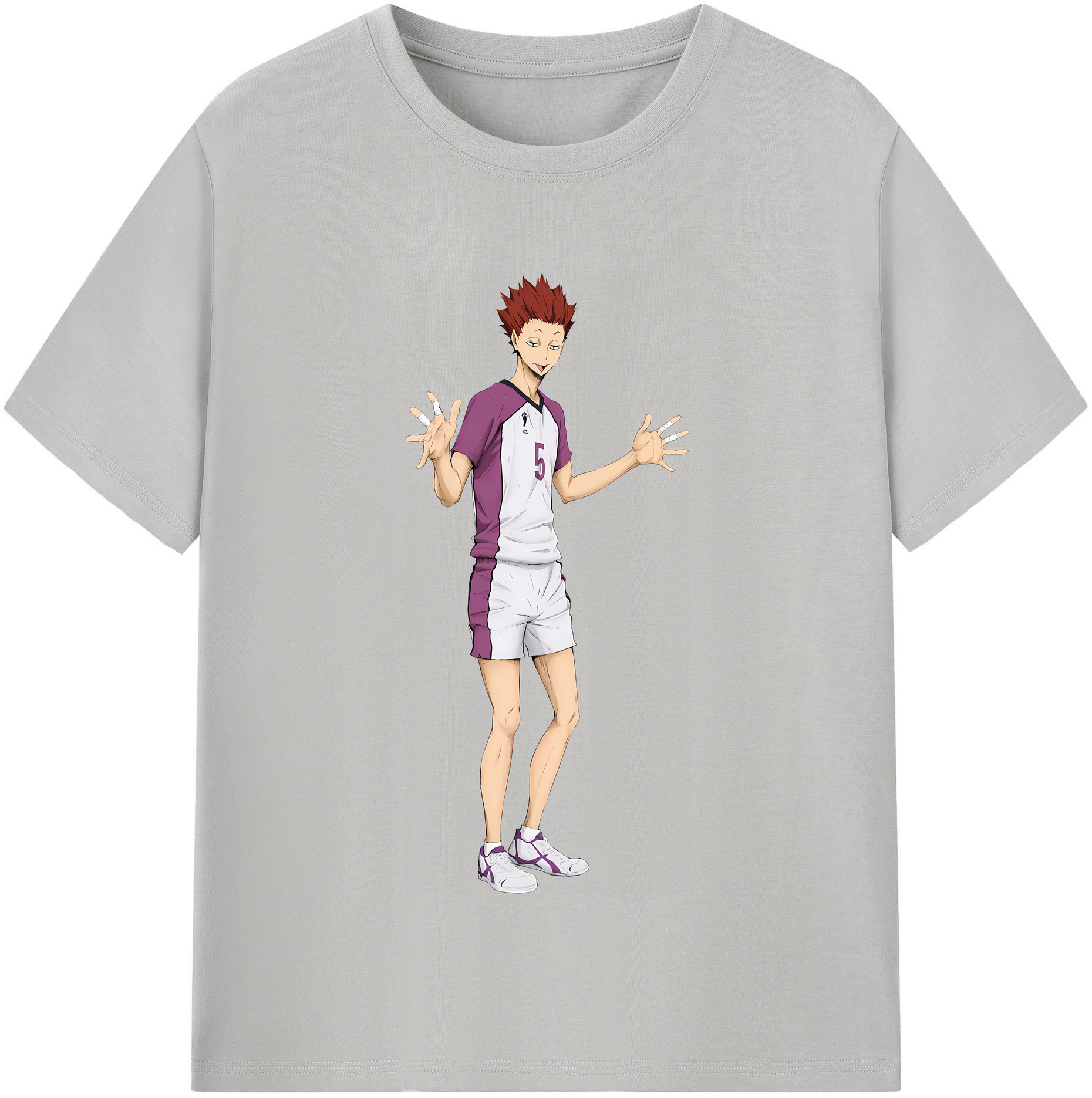 （画像用） ハイキュー!! Haikyu!! レディースカジュアルプリントTシャツ（綿100％）