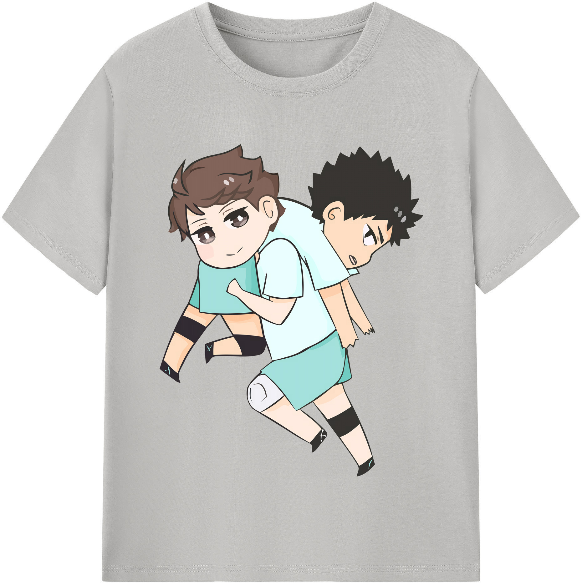 （画像用） ハイキュー!! Haikyu!! レディースカジュアルプリントTシャツ（綿100％）