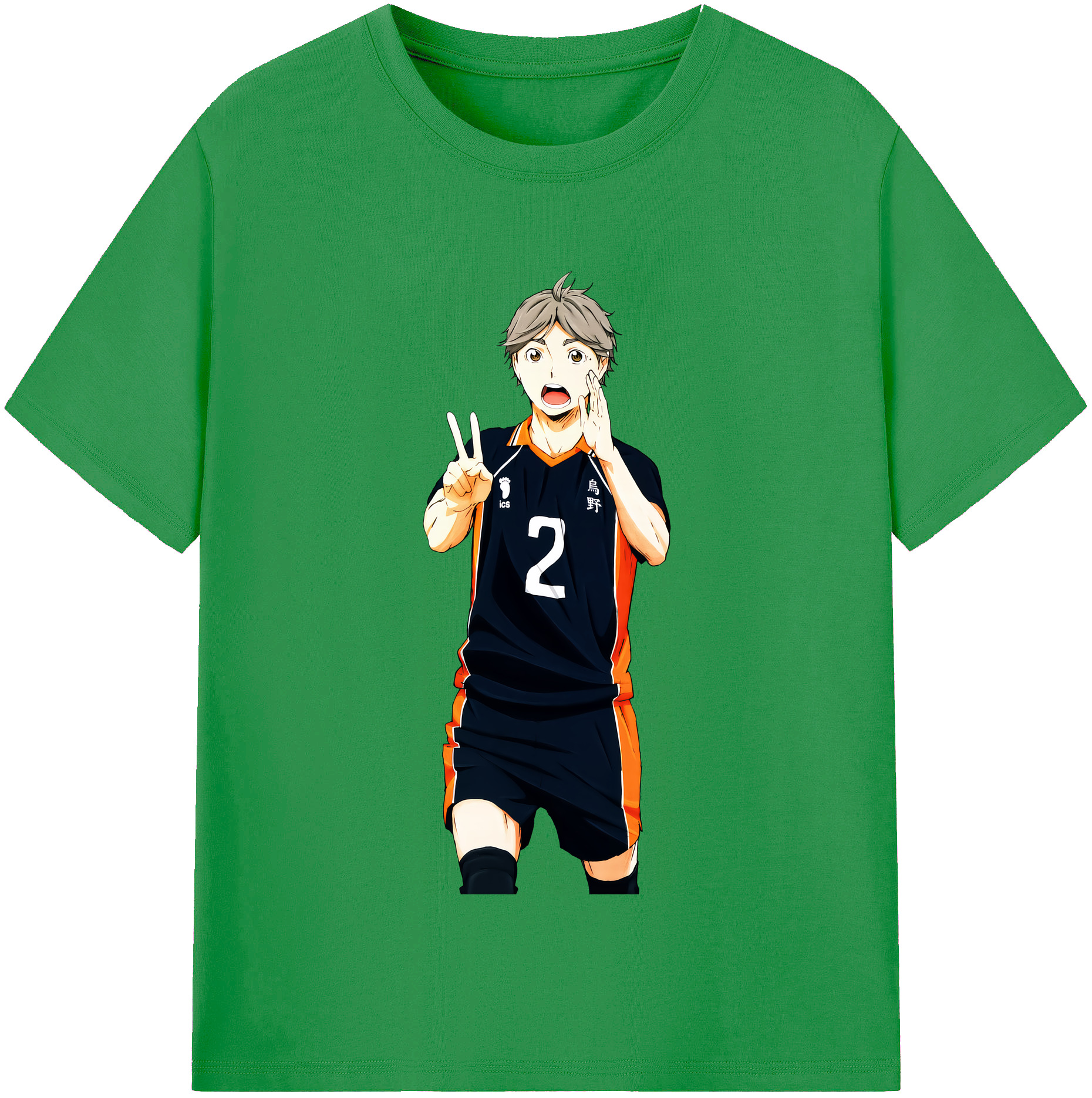 （画像用） ハイキュー!! Haikyu!! レディースカジュアルプリントTシャツ（綿100％）