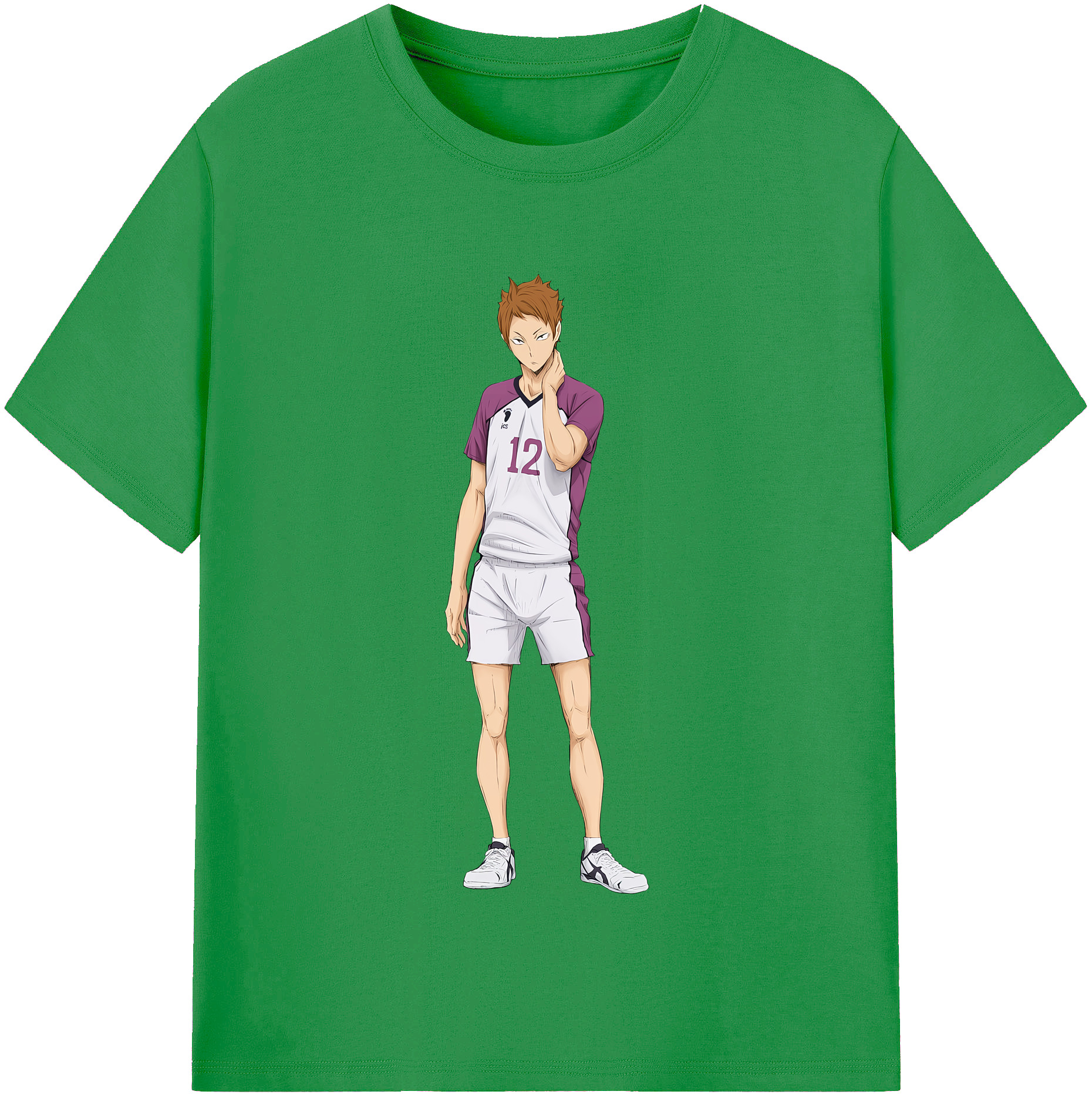 （画像用） ハイキュー!! Haikyu!! レディースカジュアルプリントTシャツ（綿100％）