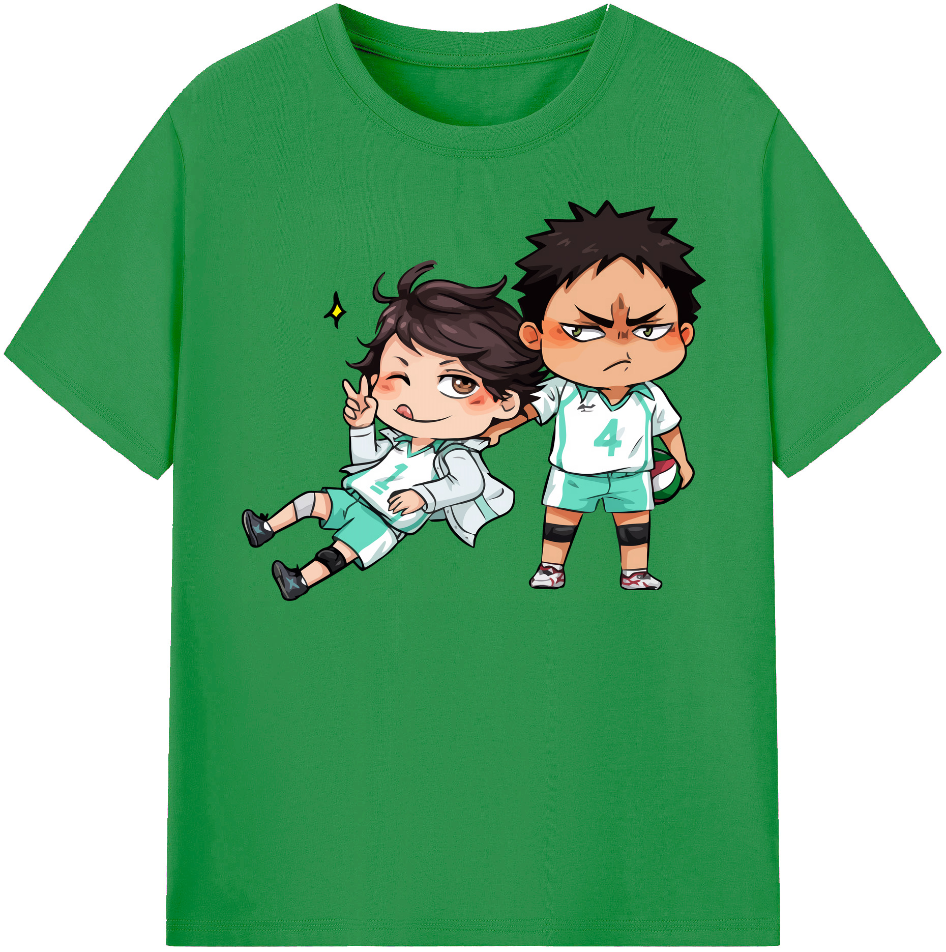 （画像用） ハイキュー!! Haikyu!! レディースカジュアルプリントTシャツ（綿100％）