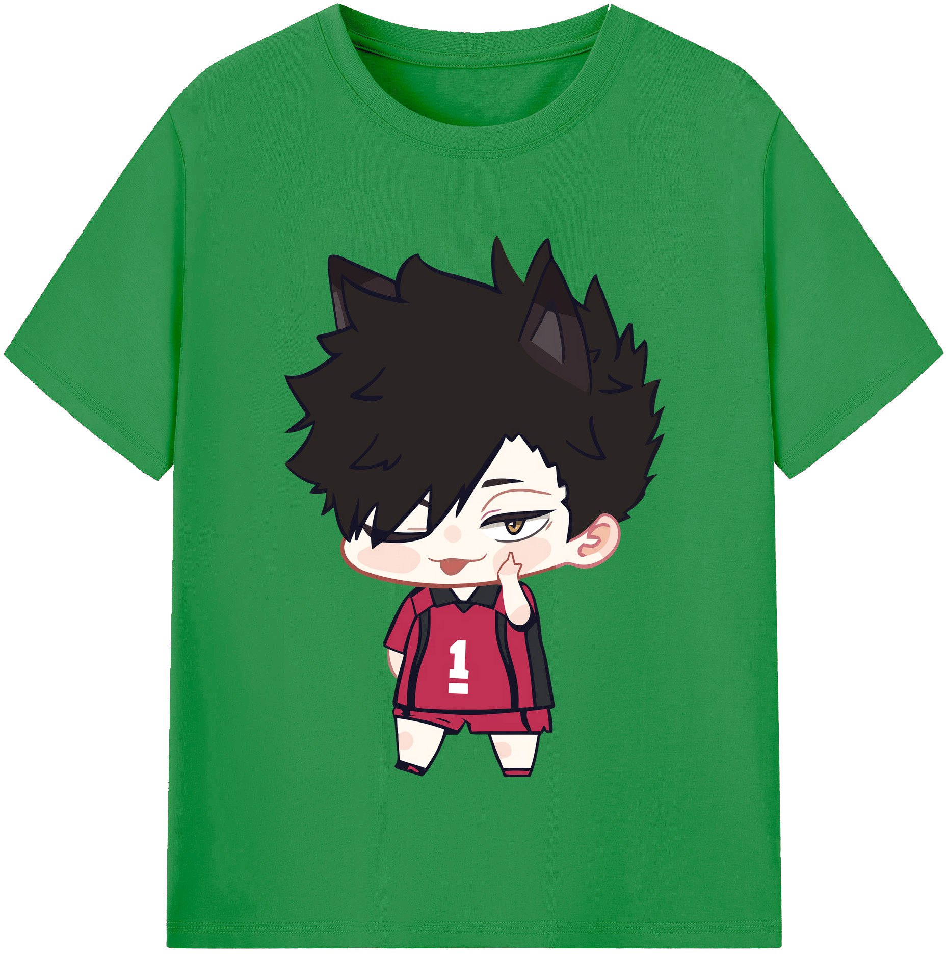（画像用） ハイキュー!! Haikyu!! レディースカジュアルプリントTシャツ（綿100％）