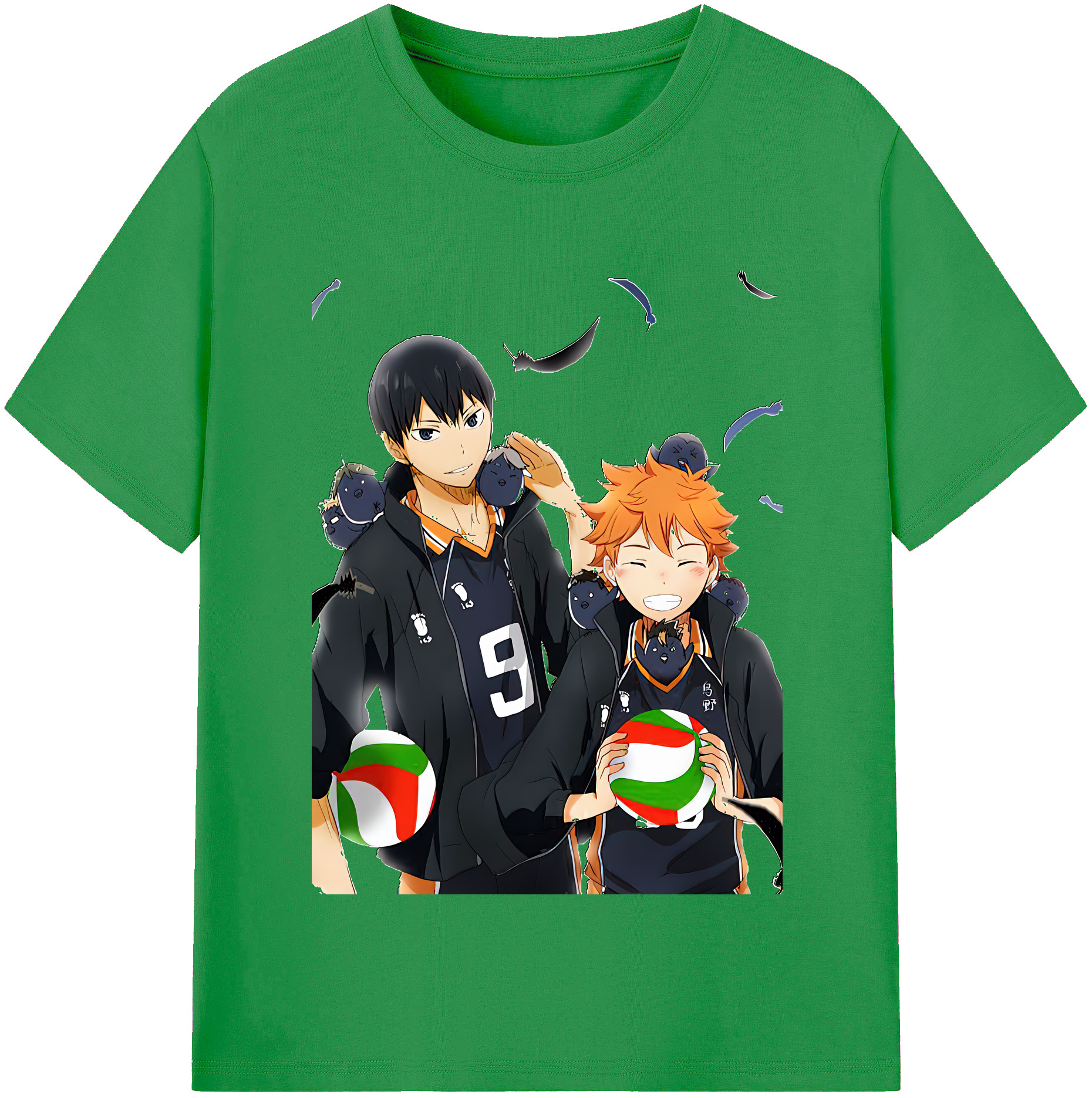 （画像用） ハイキュー!! Haikyu!! レディースカジュアルプリントTシャツ（綿100％）