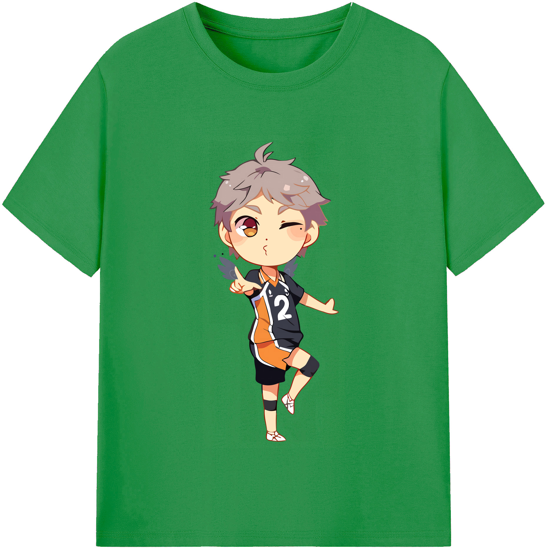 （画像用） ハイキュー!! Haikyu!! レディースカジュアルプリントTシャツ（綿100％）
