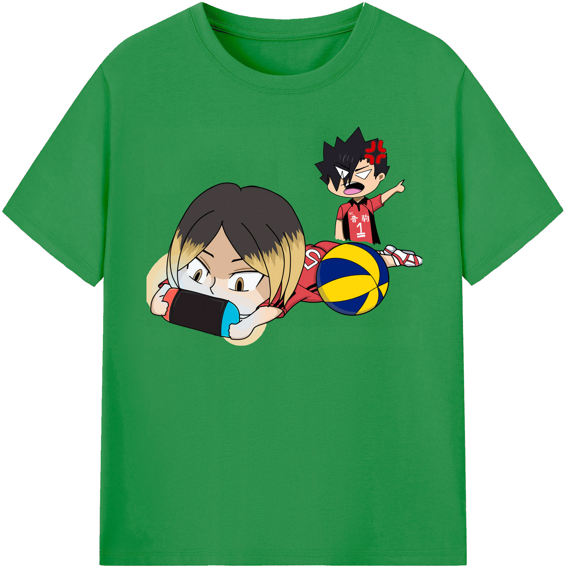 （画像用） ハイキュー!! Haikyu!! レディースカジュアルプリントTシャツ（綿100％）