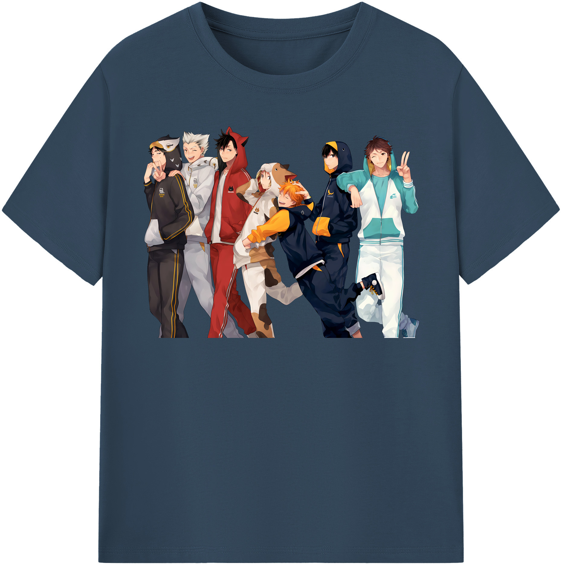 （画像用） ハイキュー!! Haikyu!! レディースカジュアルプリントTシャツ（綿100％）