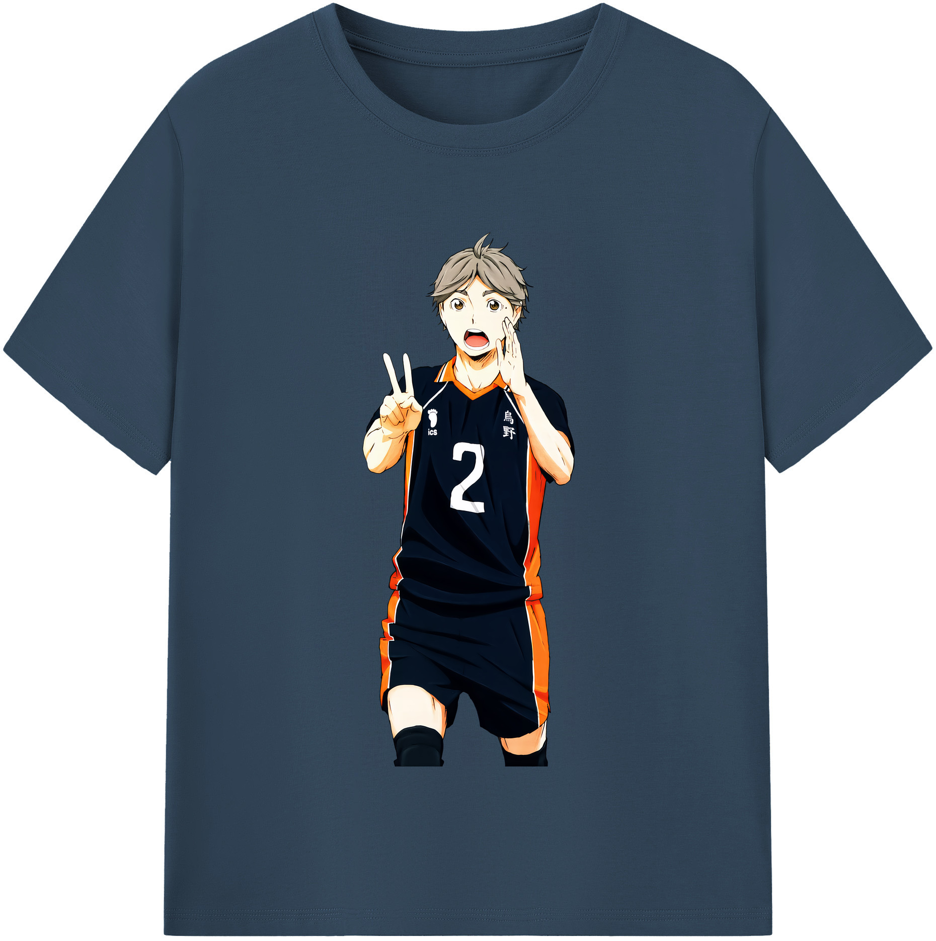 （画像用） ハイキュー!! Haikyu!! レディースカジュアルプリントTシャツ（綿100％）