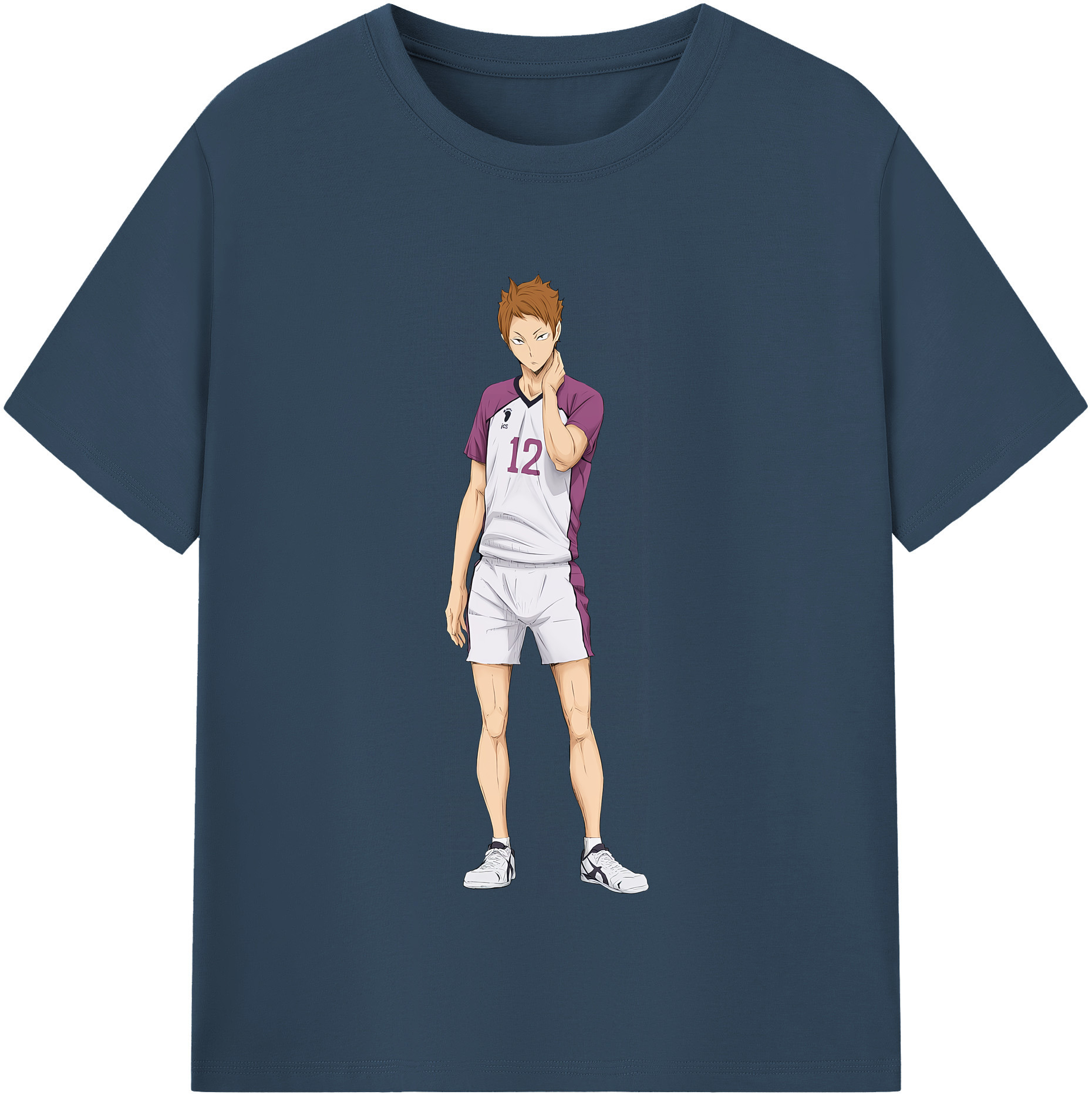 （画像用） ハイキュー!! Haikyu!! レディースカジュアルプリントTシャツ（綿100％）